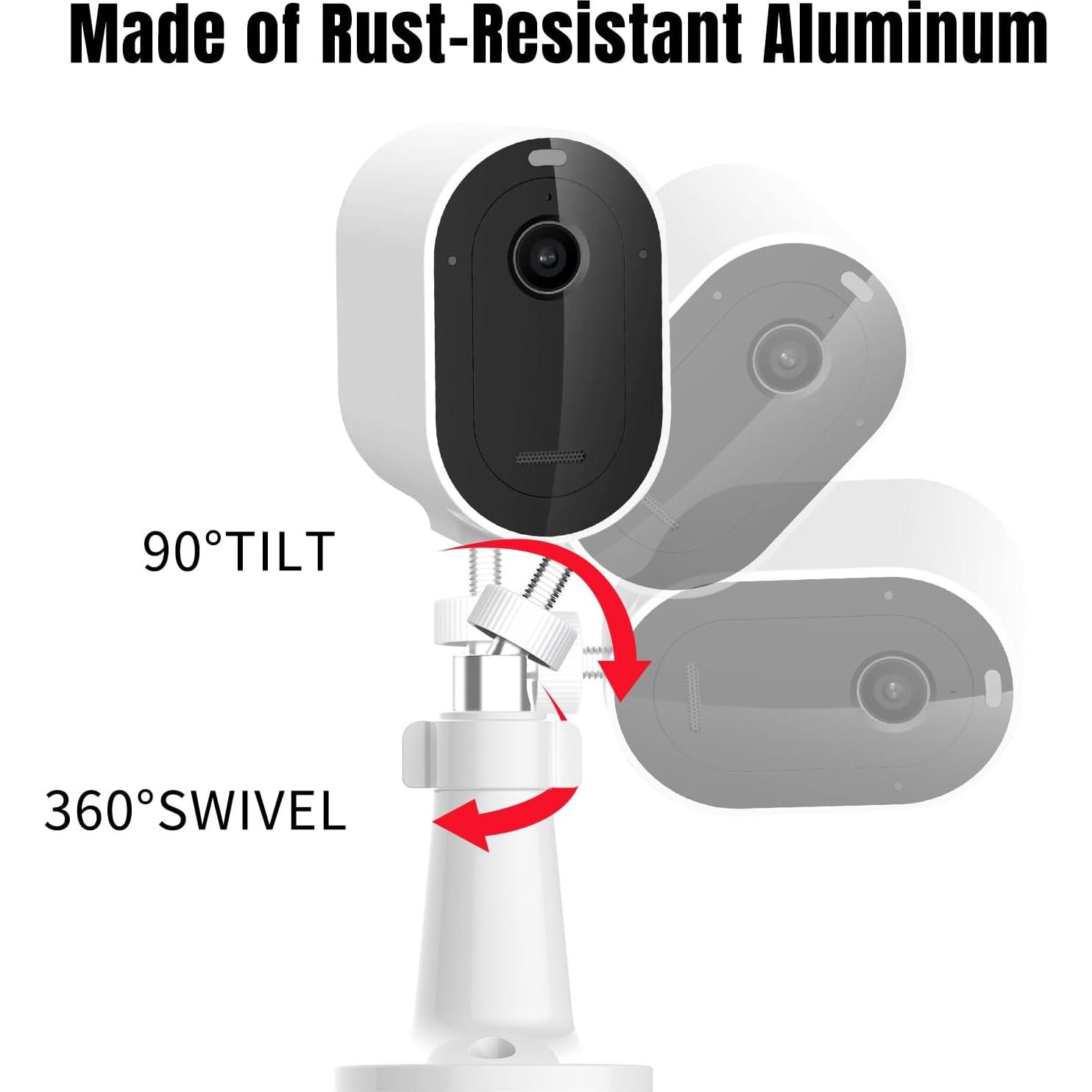 Soporte de Pared Ajustable para Cámaras Arlo y Ring - 4 Unidades