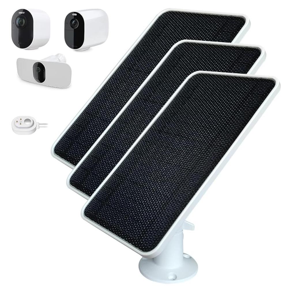 Cargador Solar JJMASEE para Cámaras Arlo Pro 4/5S/Ultra - 3 Unidades