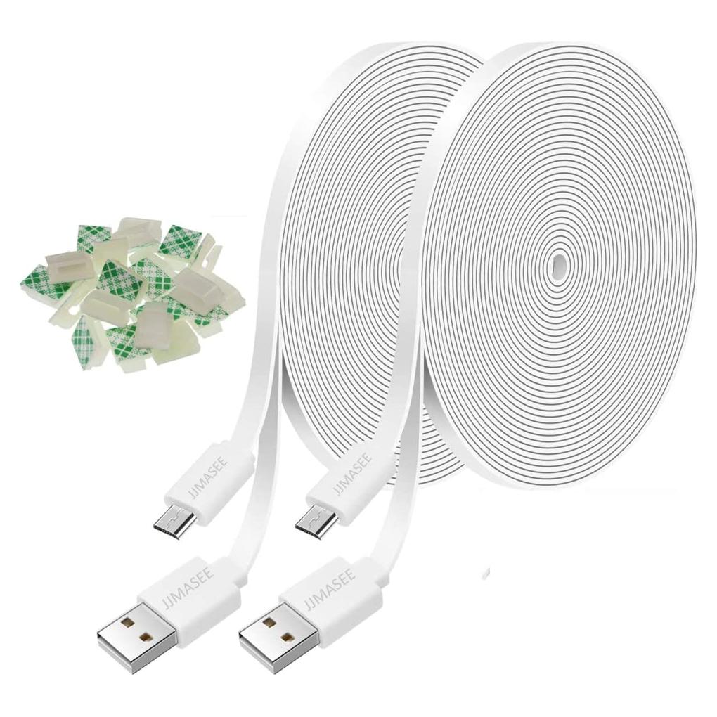Cable de Extensión de Alimentación Micro USB JJMASEE 3.05m Blanco