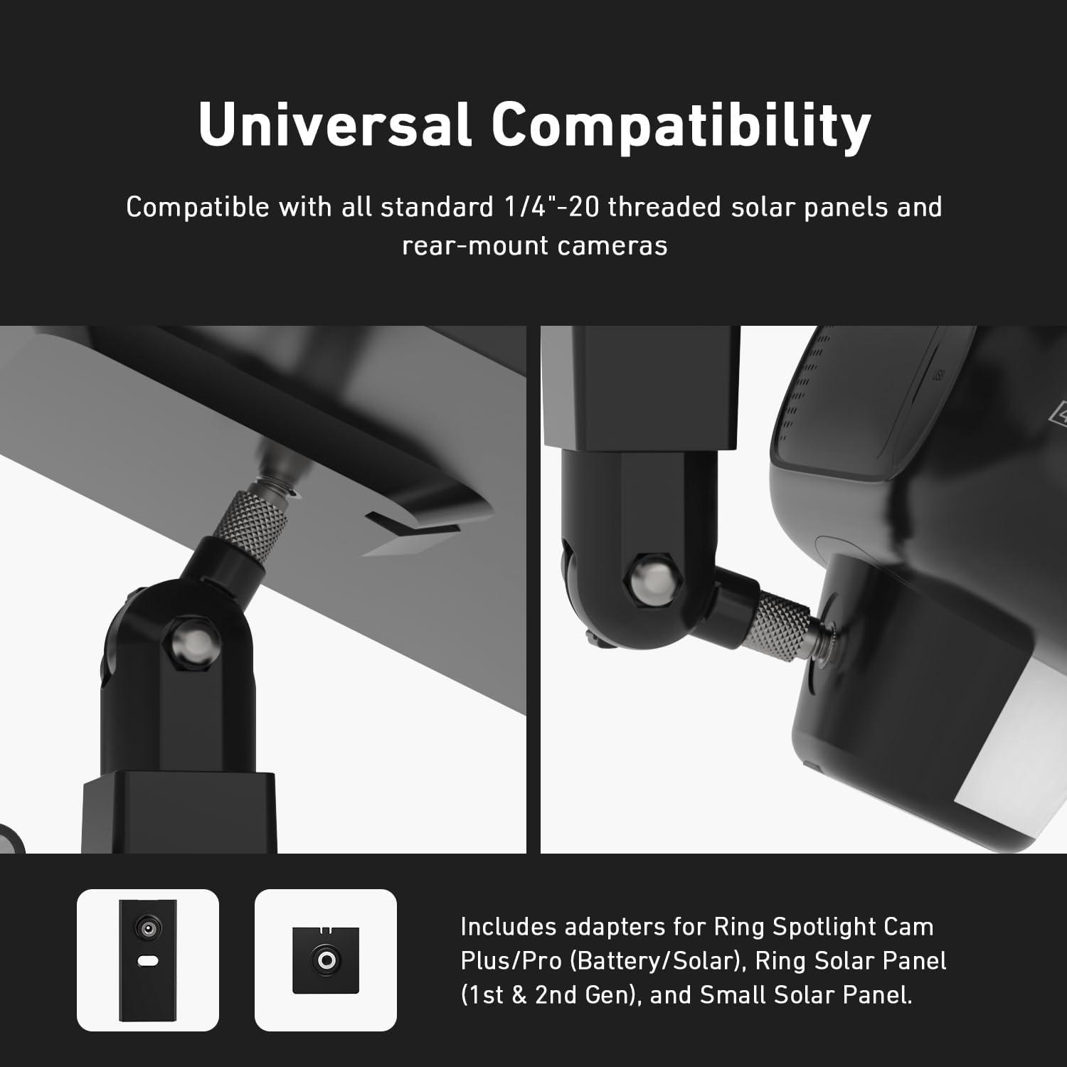 Soporte de Cámara y Panel Solar Holicfun 2 en 1 Blanco