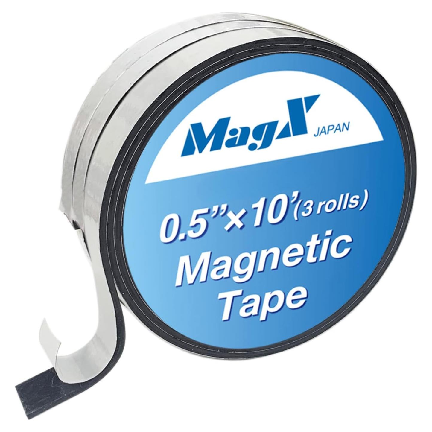 Cinta Magnética MagX 1.3 cm x 3 m, 3 Rollos Ultra Gruesa