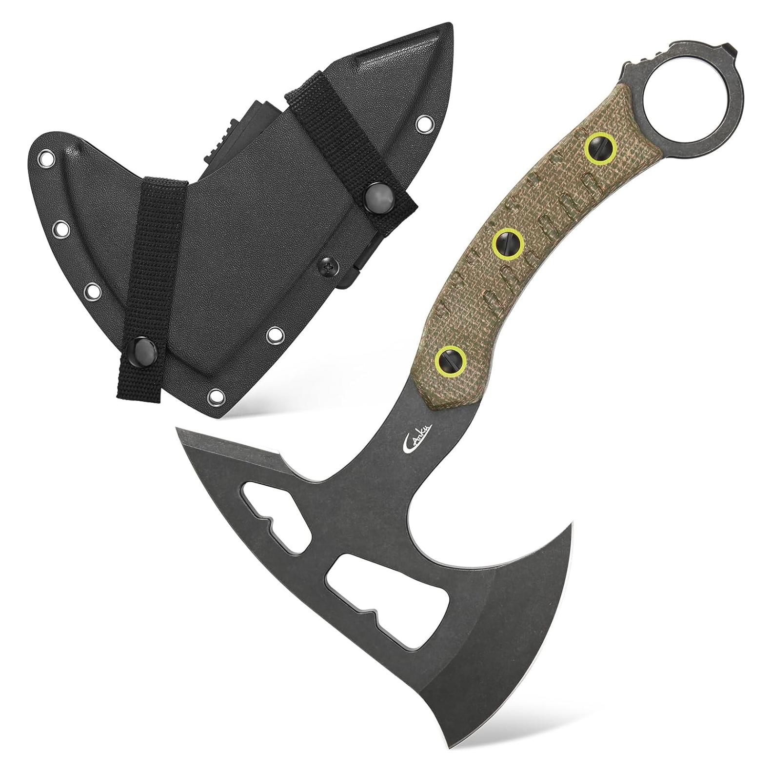 Hacha de Camping Ccanku C1392 Acero DC53 Mango Micarta 30cm