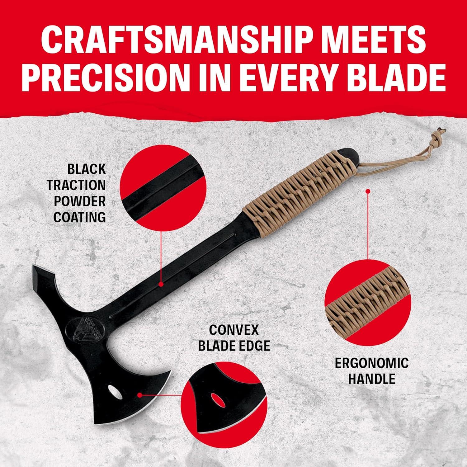 Hacha de Lanzamiento Condor CTK140114 con Funda y Mango Paracord