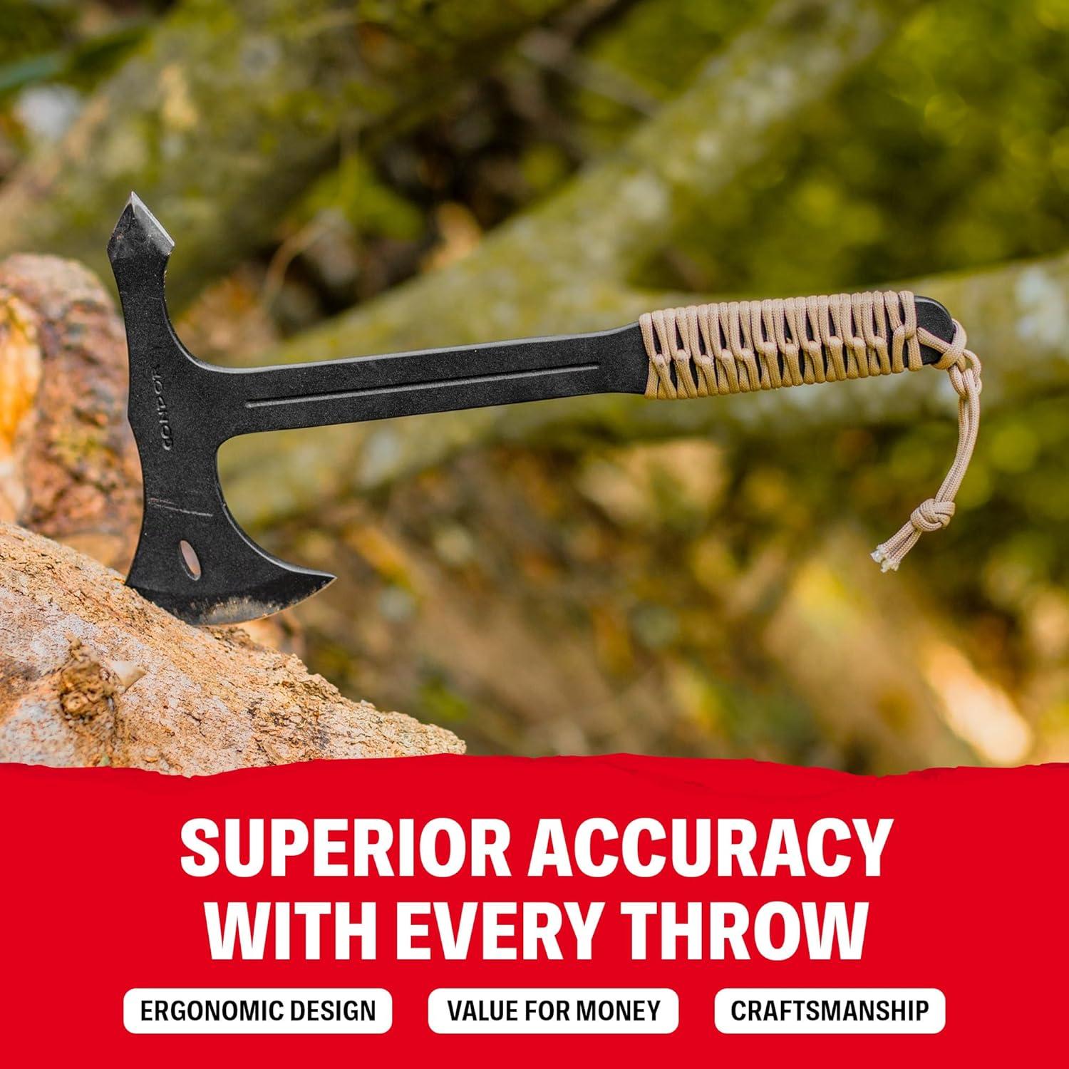 Hacha de Lanzamiento Condor CTK140114 con Funda y Mango Paracord