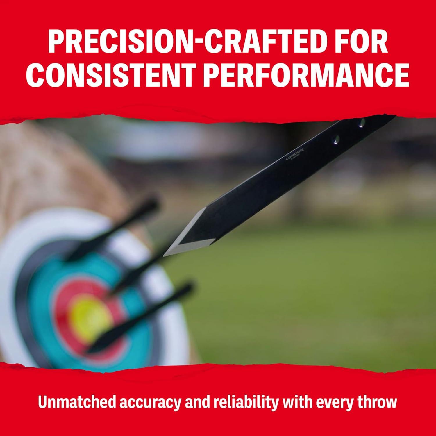 Hacha de Lanzamiento Condor CTK140114 con Funda y Mango Paracord