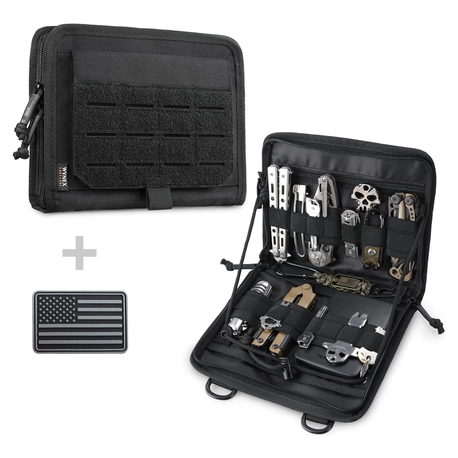 Bolsa Táctica Administrativa WYNEX Molle Negra 22x17x3 cm