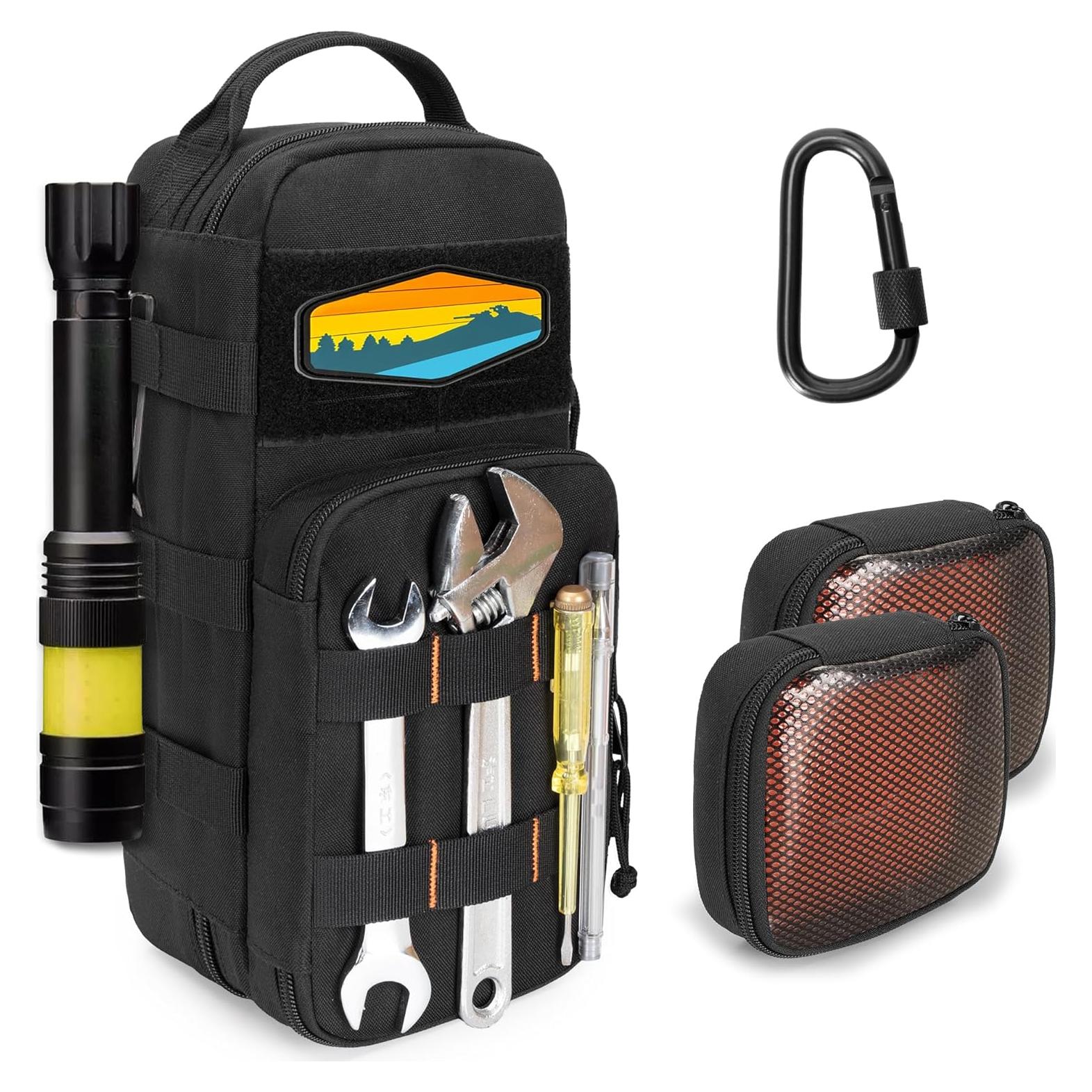 Bolsa de Herramientas Rexmica 12.4" Negra con 4 Compartimentos