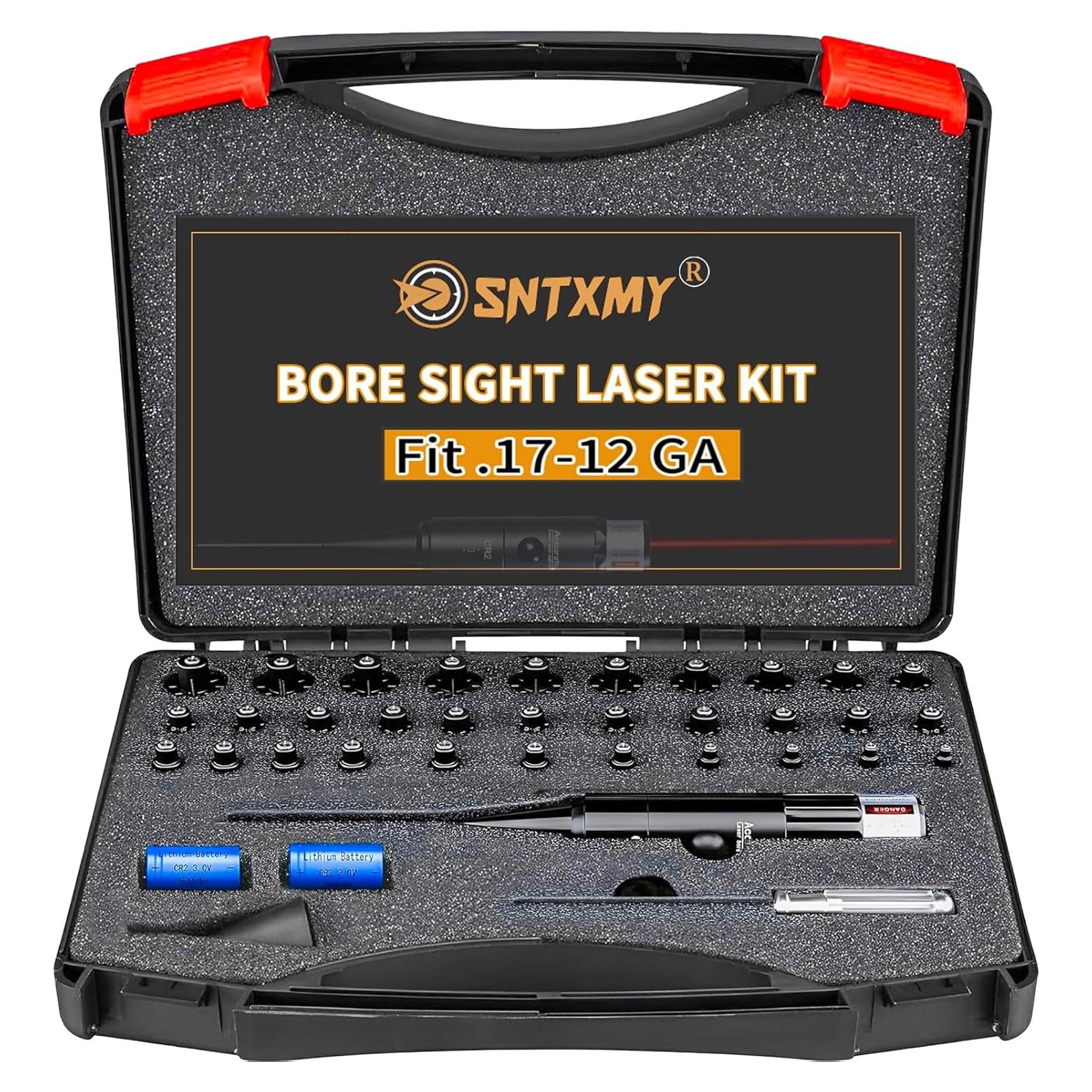 Kit de Boresighter de Láser Rojo SNTXMY con 32 Adaptadores
