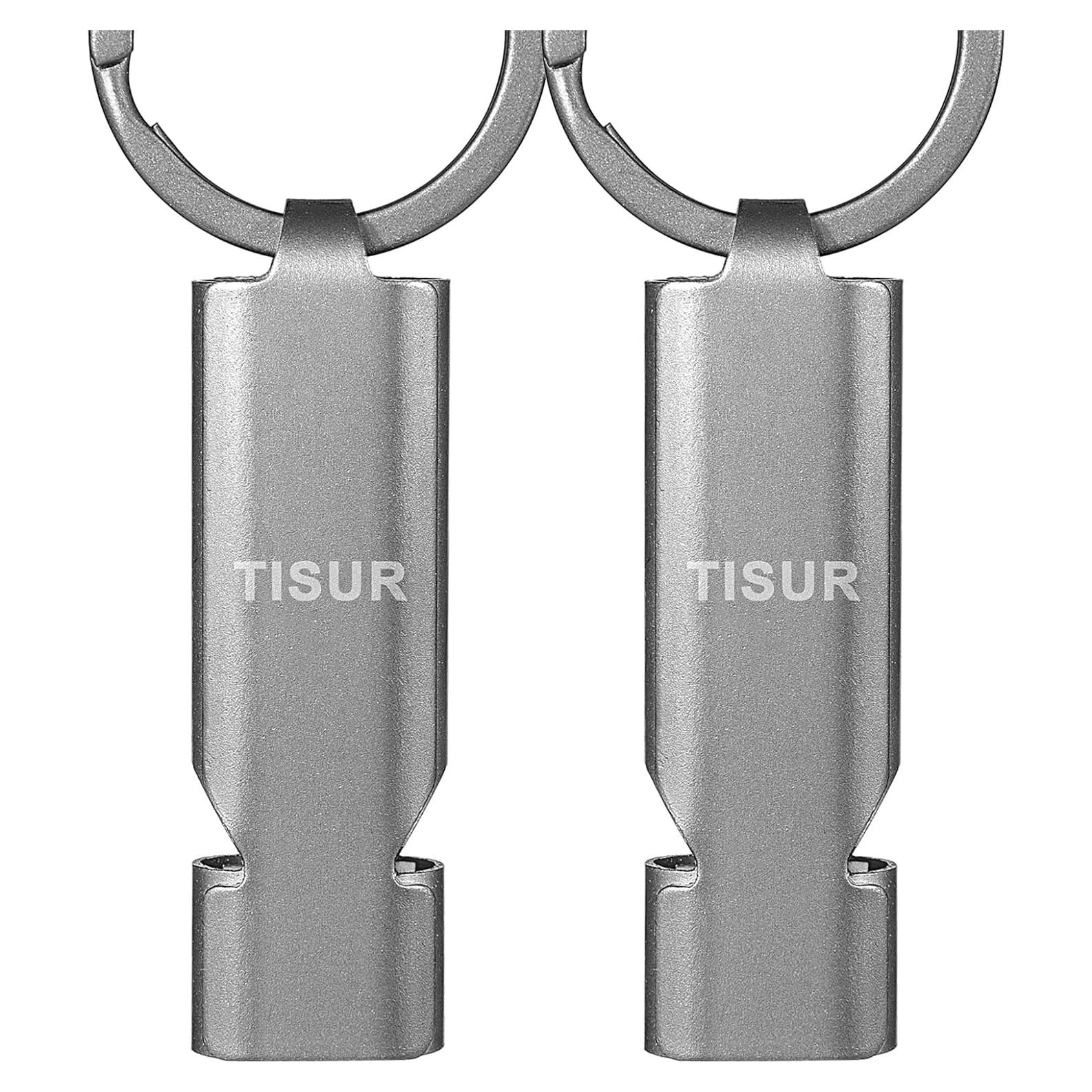 Silbato de Emergencia TISUR 130dB Titanio 2-Pack