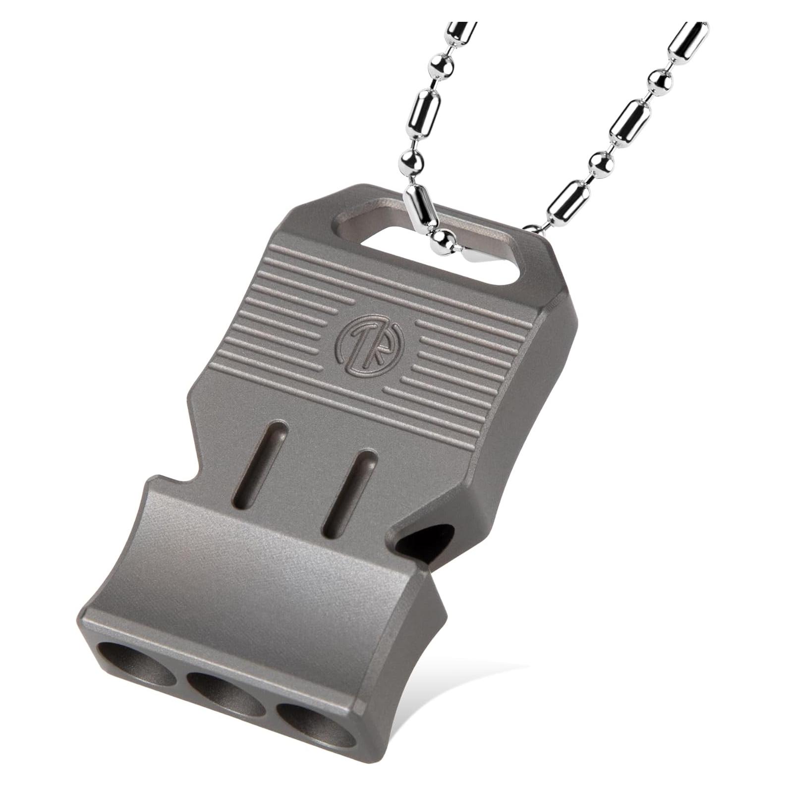 Silbato de Emergencia TACRAY de Titanio 120dB Portátil