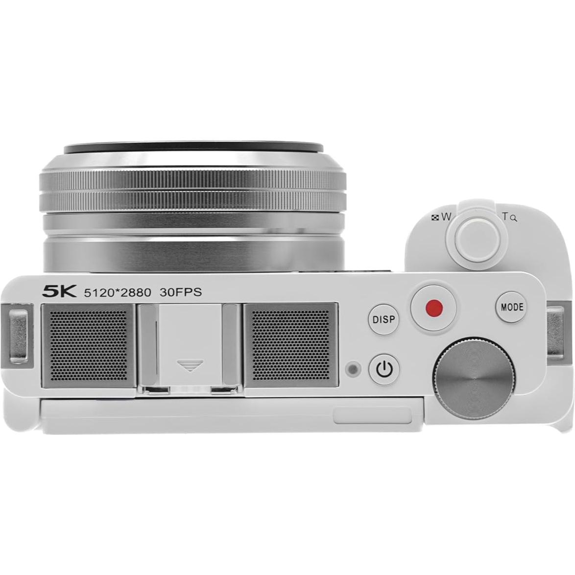G930 5K Digital Camera for Content Creators Vloggers and Photography with 5X Optical Zoom, Auto-Focus and Wide Angle (White)