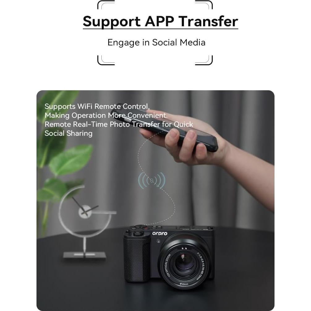 5K Digital Camera Vlogging Camera for Content Creators and Vloggers, 64MP Digital Camera for Photography Flip Screen, 12X Optical Zoom Camera, Auto Focus, IR Night Vision Function, 64GB Card