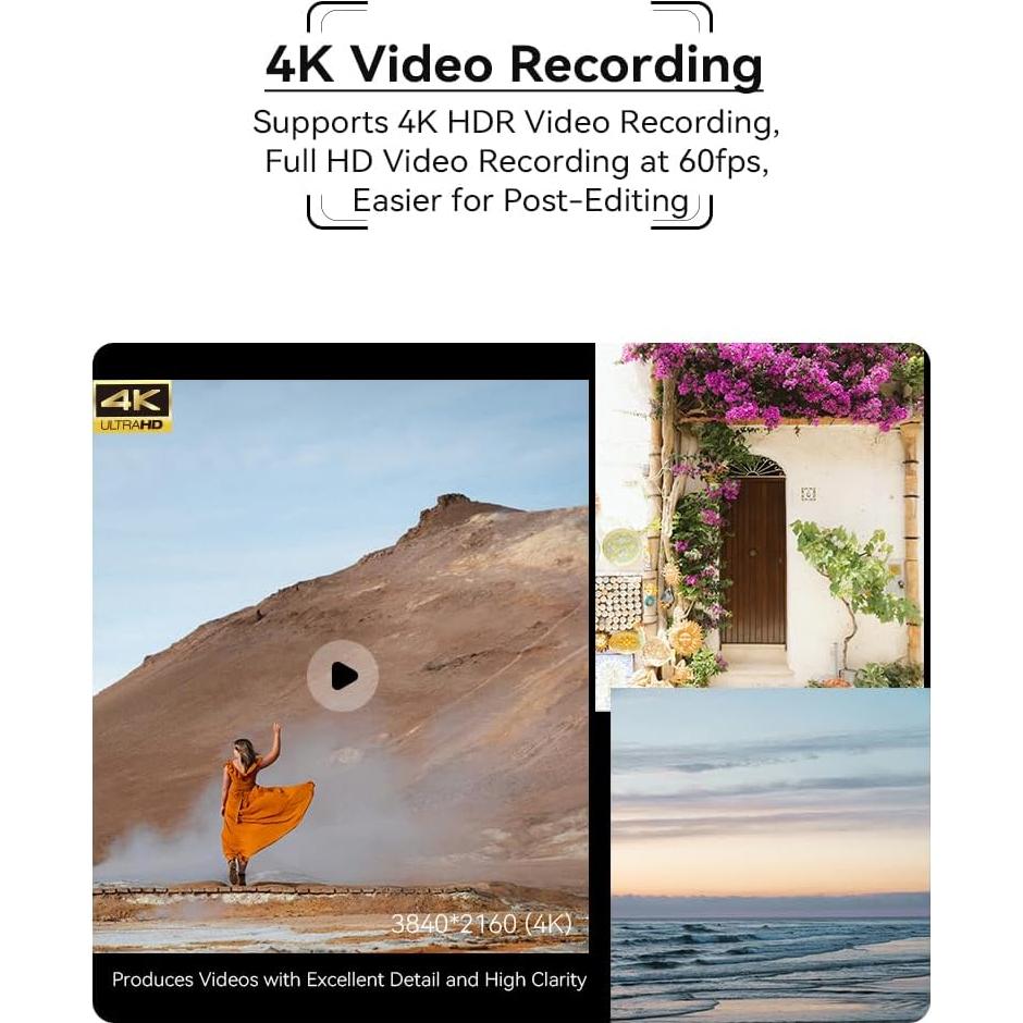 5K Digital Camera Vlogging Camera for Content Creators and Vloggers, 64MP Digital Camera for Photography Flip Screen, 12X Optical Zoom Camera, Auto Focus, IR Night Vision Function, 64GB Card