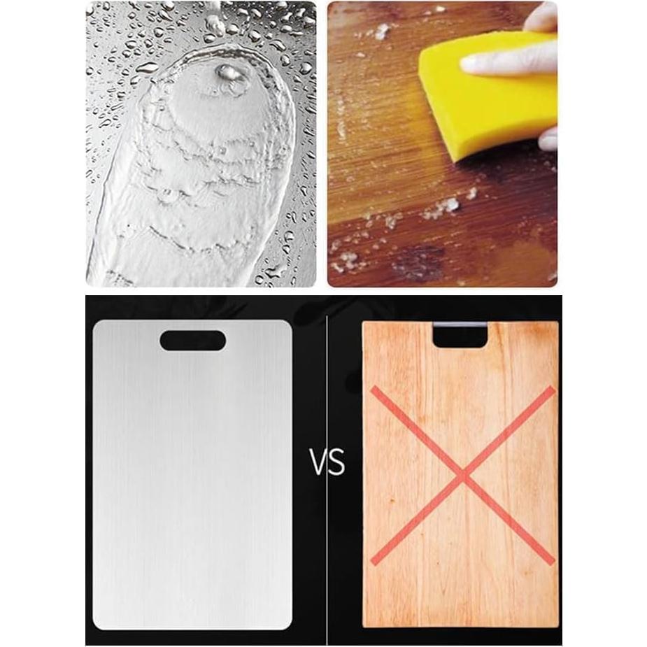 Tabla de Cortar de Titanio Genérico 39.1x27.9 cm Acero Inoxidable