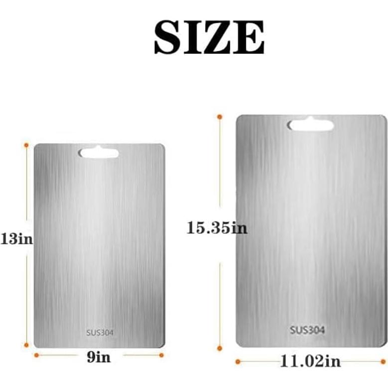Tabla de Cortar de Titanio Genérico 39.1x27.9 cm Acero Inoxidable