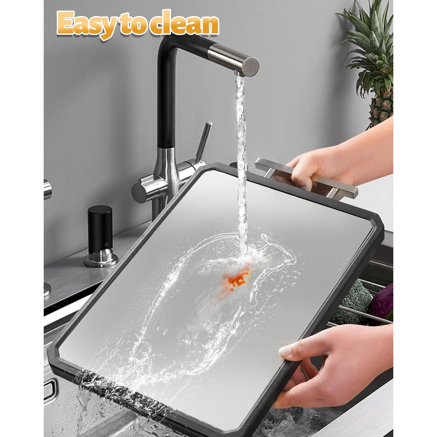 Tabla de Cortar Doble Cara Titanio SOURCEBEAT 41.66x27.94cm