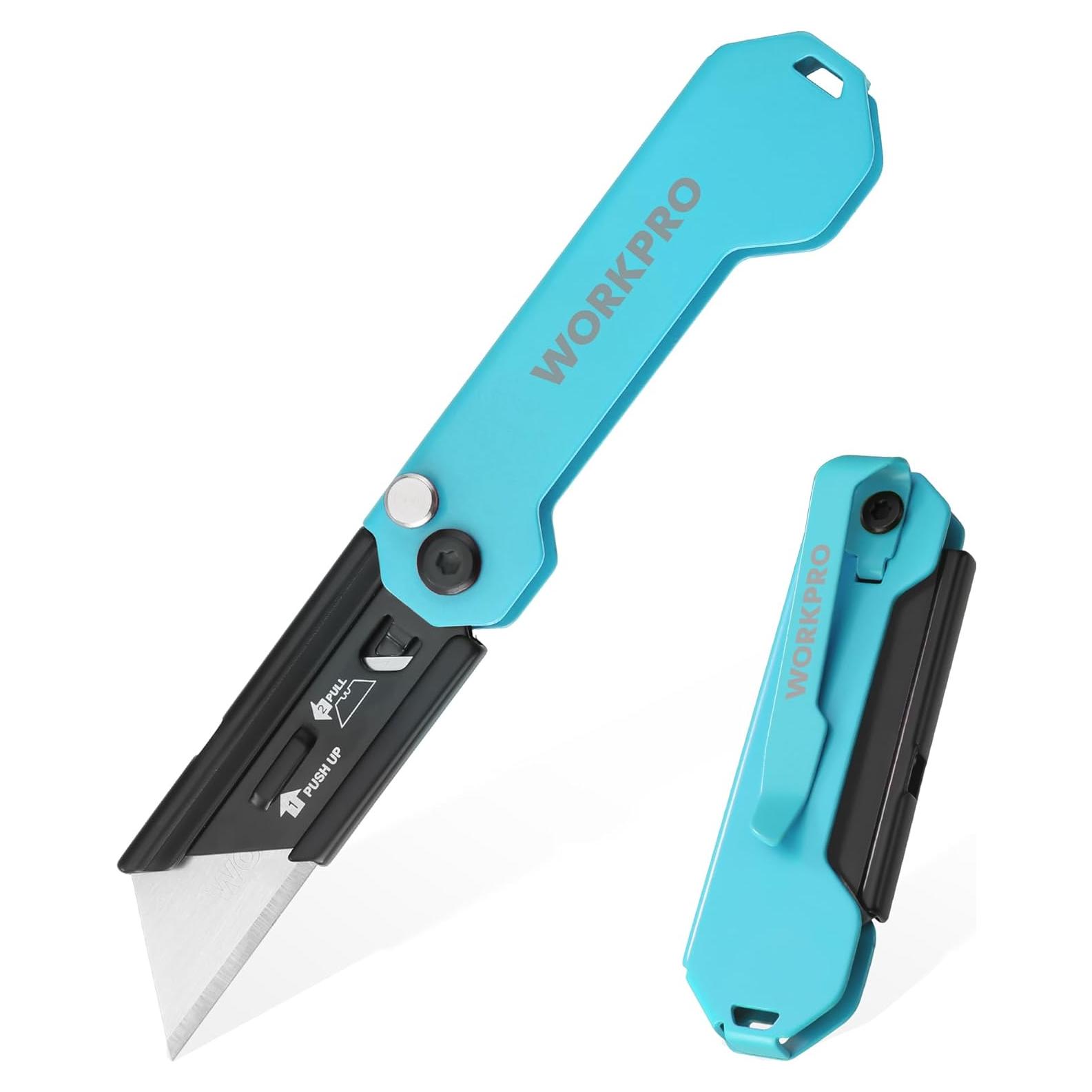 Cuchillo Utility Plegable WORKPRO EDC Acero Inoxidable 8.4cm