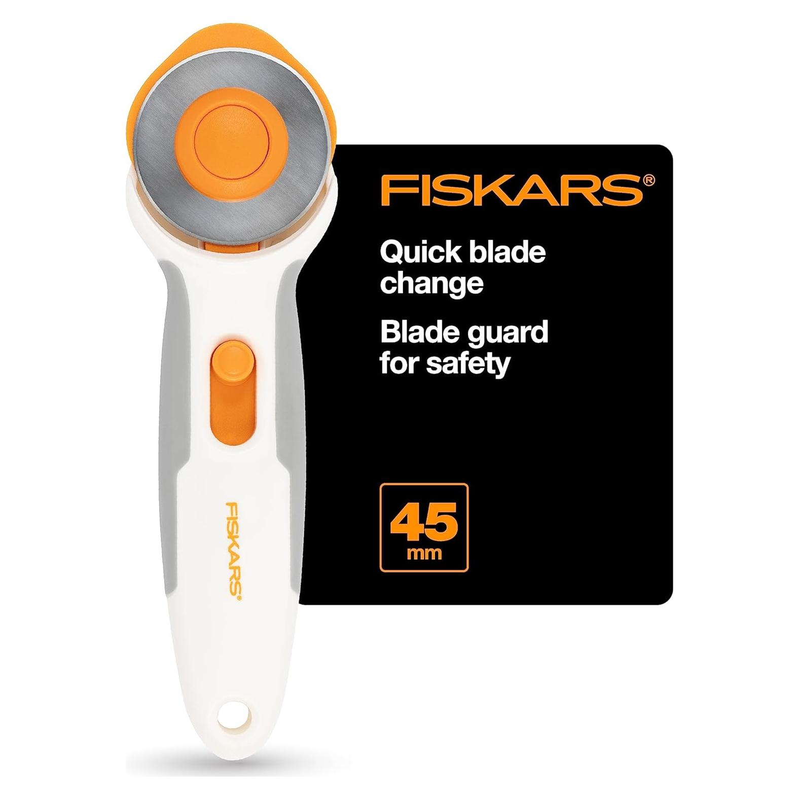 Cortador Rotativo Fiskars 45 mm con Cuchilla de Titanio
