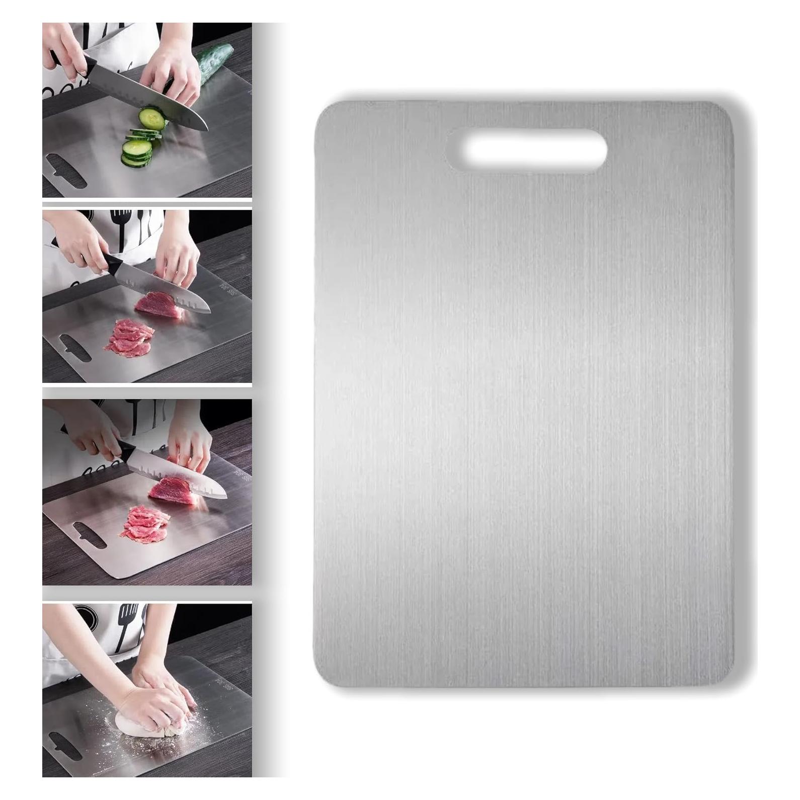 Tabla de Cortar de Titanio Genérica 34x22cm A Prueba de Lavavajillas