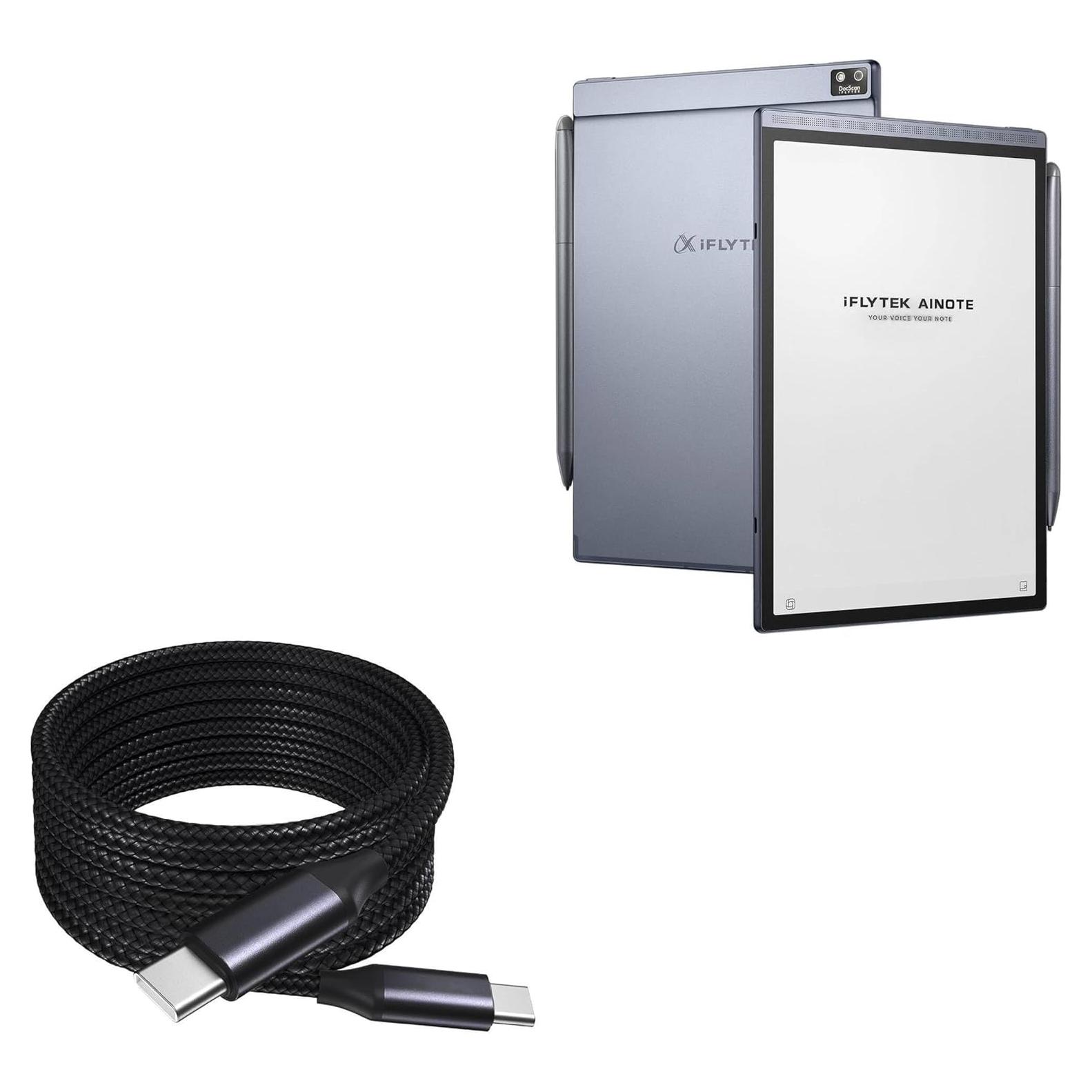 Cable USB-C BoxWave 3.05m 100W Nylon Trenzado para iFLYTEK