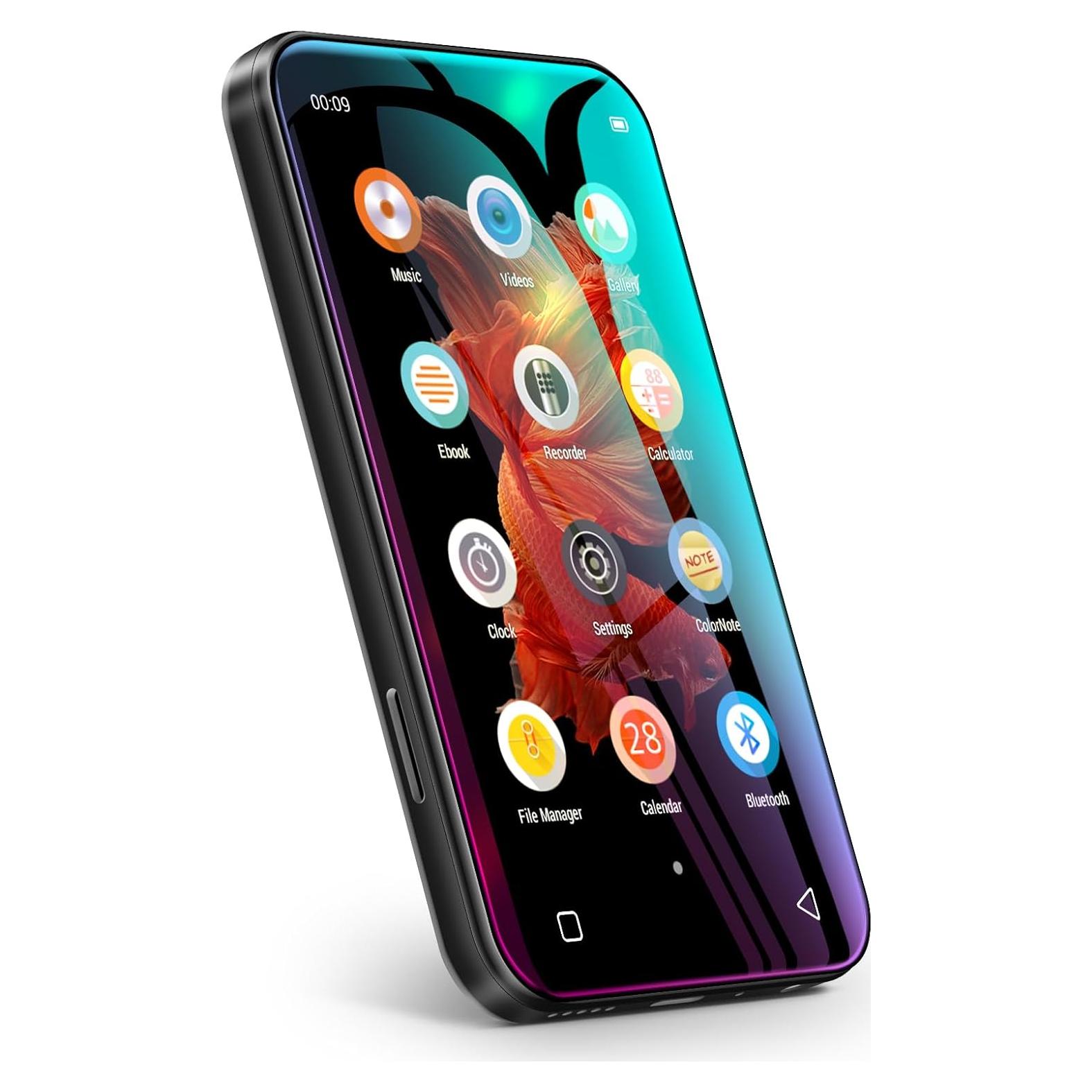 Reproductor MP3 Bluetooth TIMMKOO Q3E 72GB Pantalla Táctil 4"