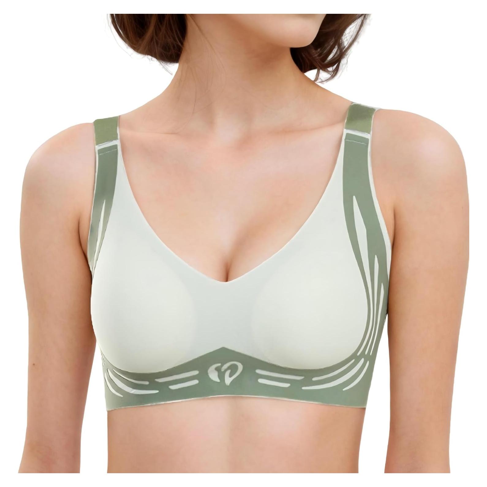 Sujetador Sin Aro para Mujeres XX-Large Verde Bosque - Suave y Cómodo