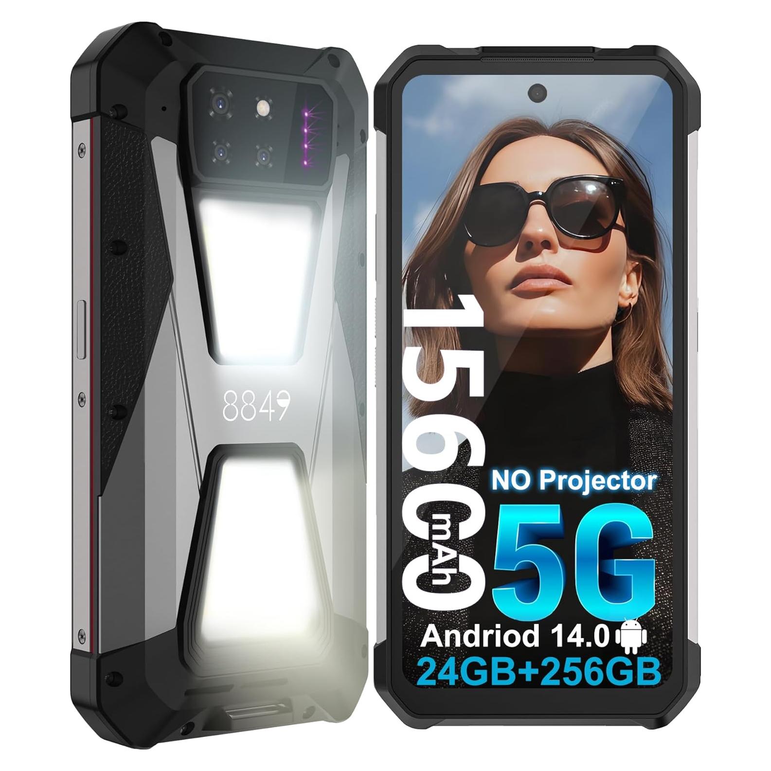 Smartphone Rugged 8849 Shark 5G Android 14 24GB RAM 256GB ROM