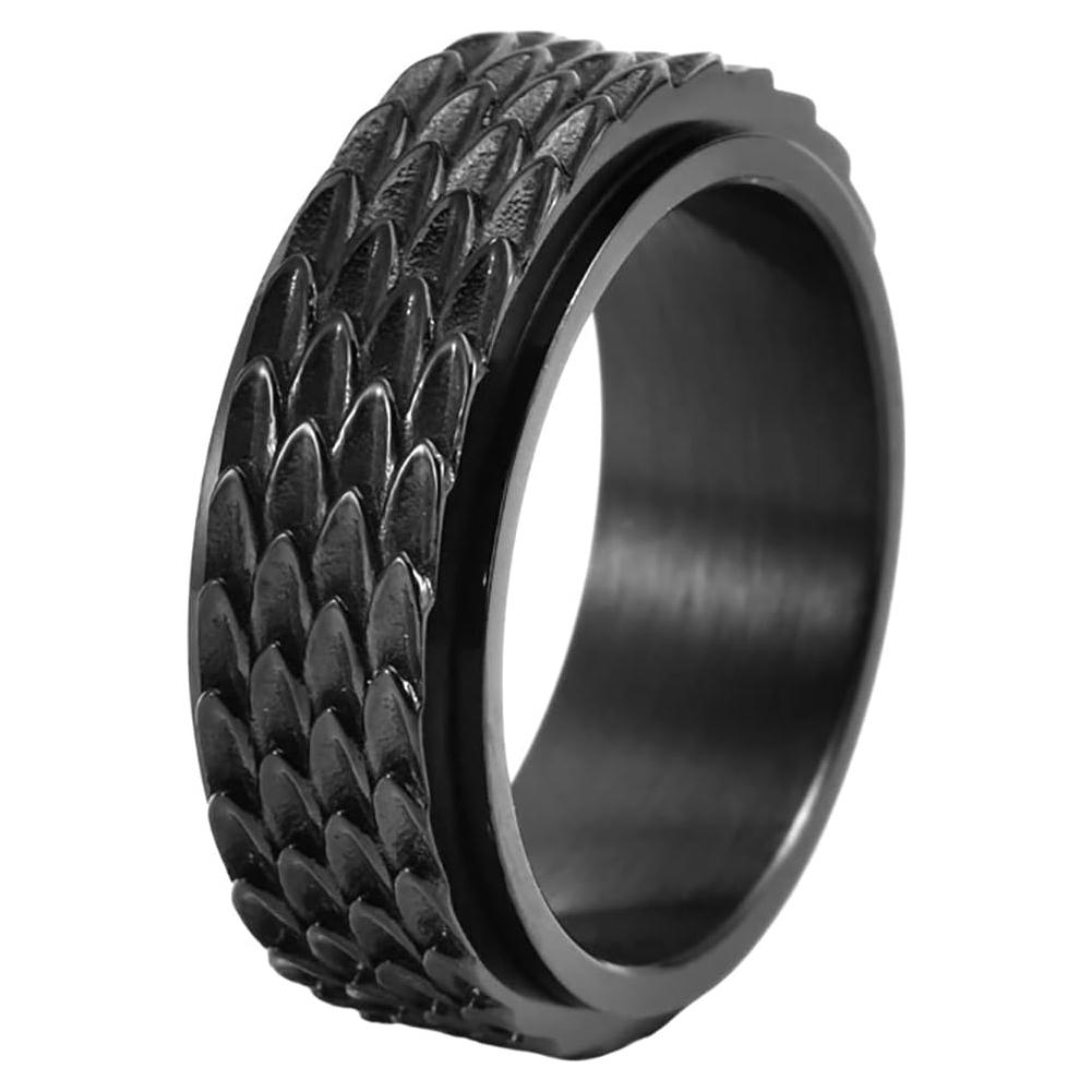 Anillo de Ansiedad Giratorio Nanafast Escama de Dragón 8mm