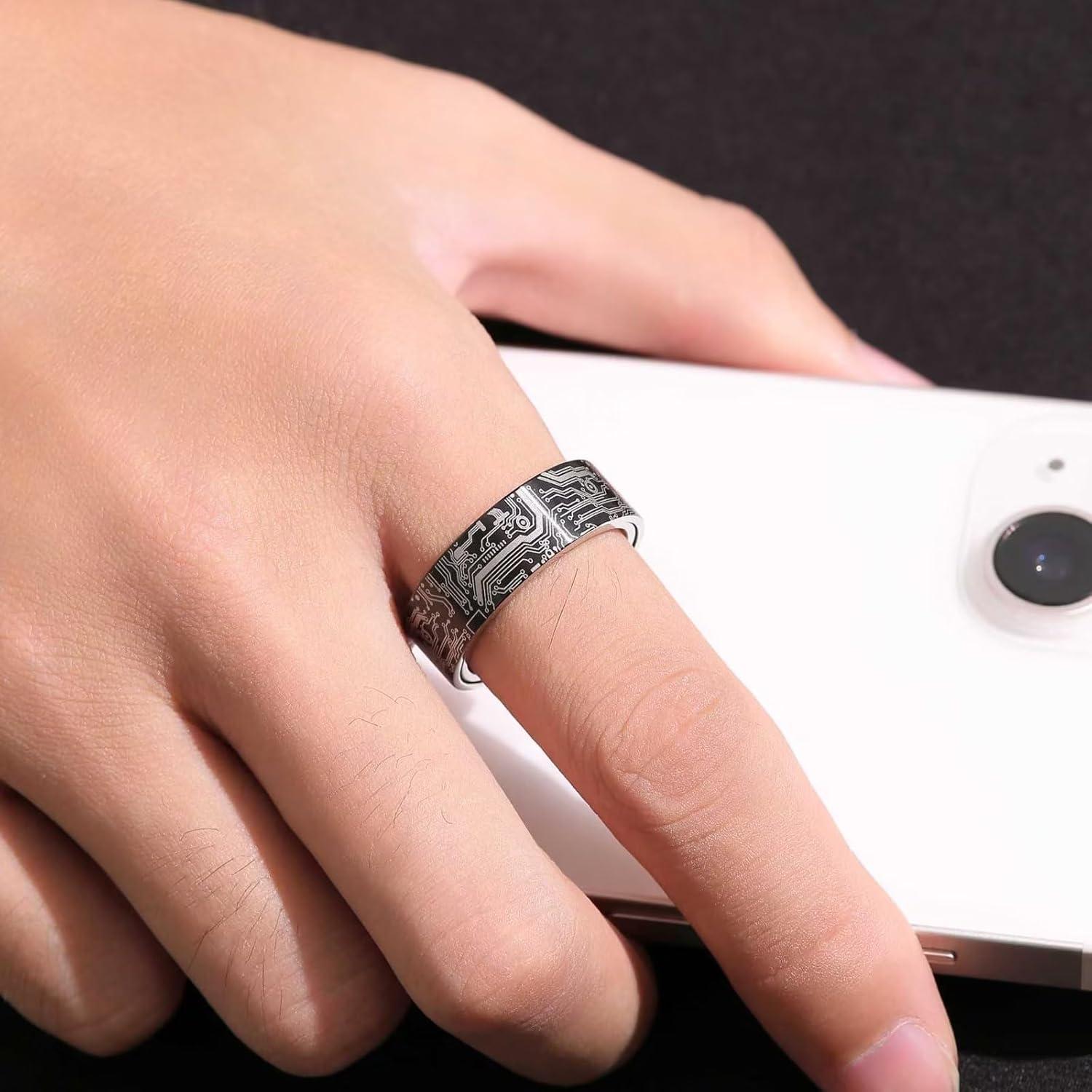 Anillo Giratorio de Acero Inoxidable Adreamz 8mm Plata