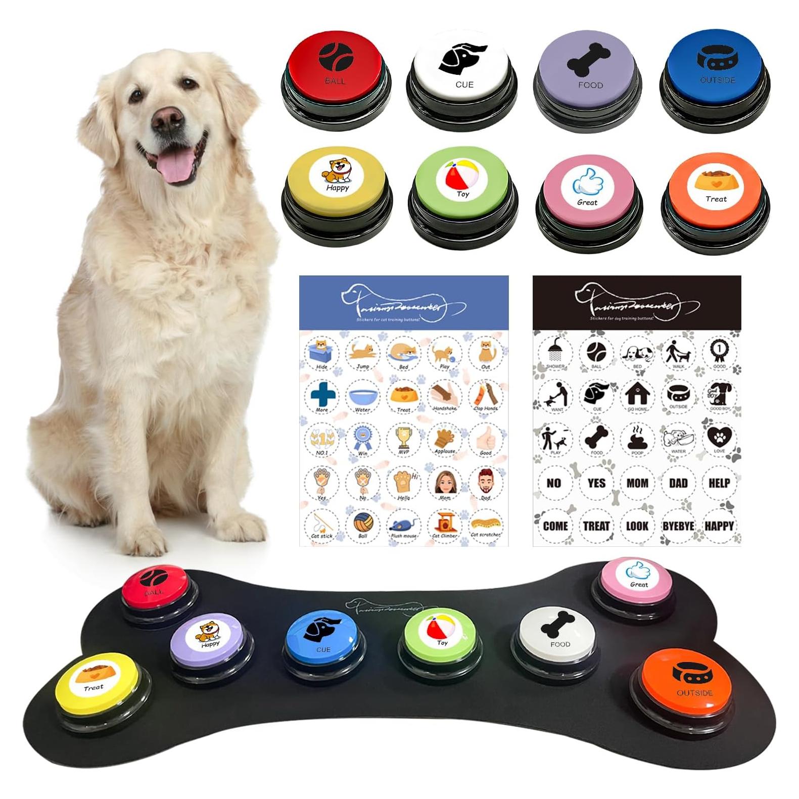 Juego de 8 Botones de Entrenamiento para Perros KiViRap