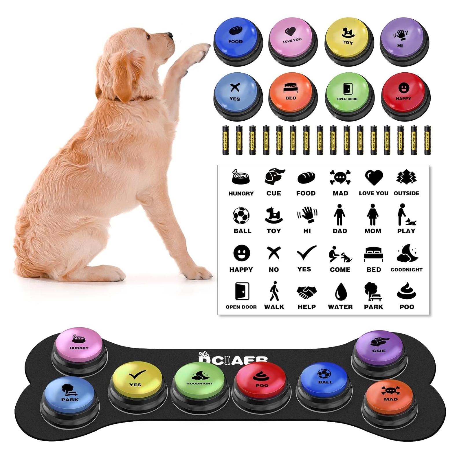 Botones de Comunicación para Perros DCIAER - 8 Botones Grabables