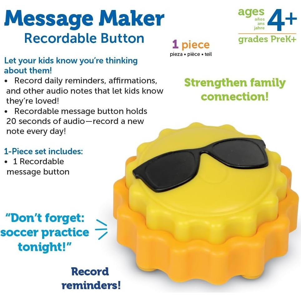 Botón Grabable Message Maker Learning Resources 20s Audio