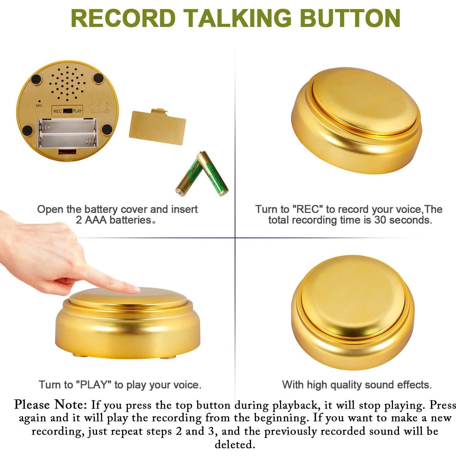 Botón Grabador Gnatural M5 - Sonido de Alta Calidad 30s