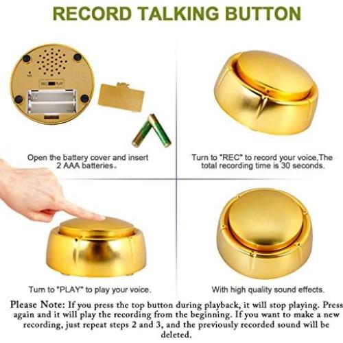 Botón Grabable para Mascotas Changhe M4 - 30 Segundos de Grabación