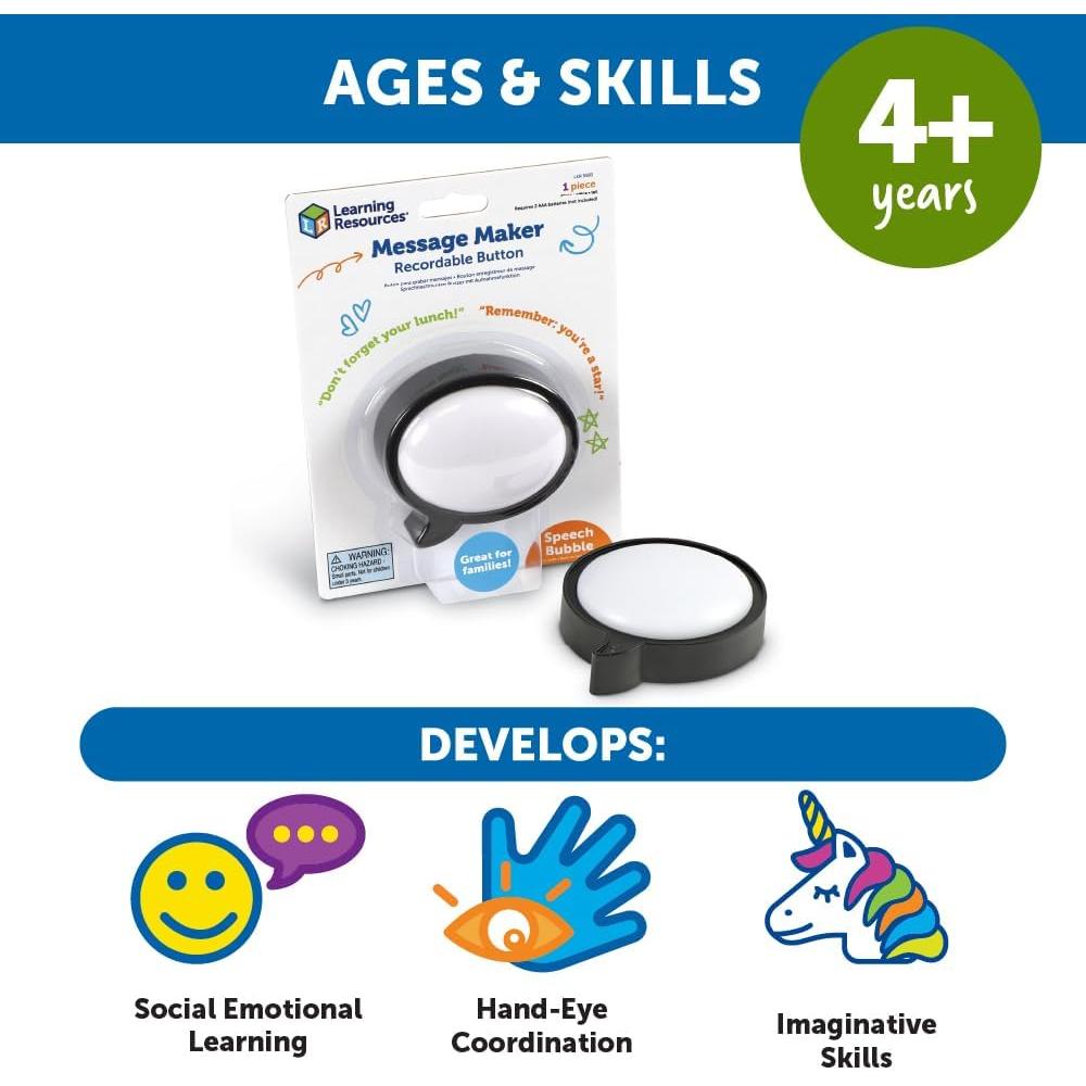 Botón Grabador de Mensajes Learning Resources - Juguete Educativo