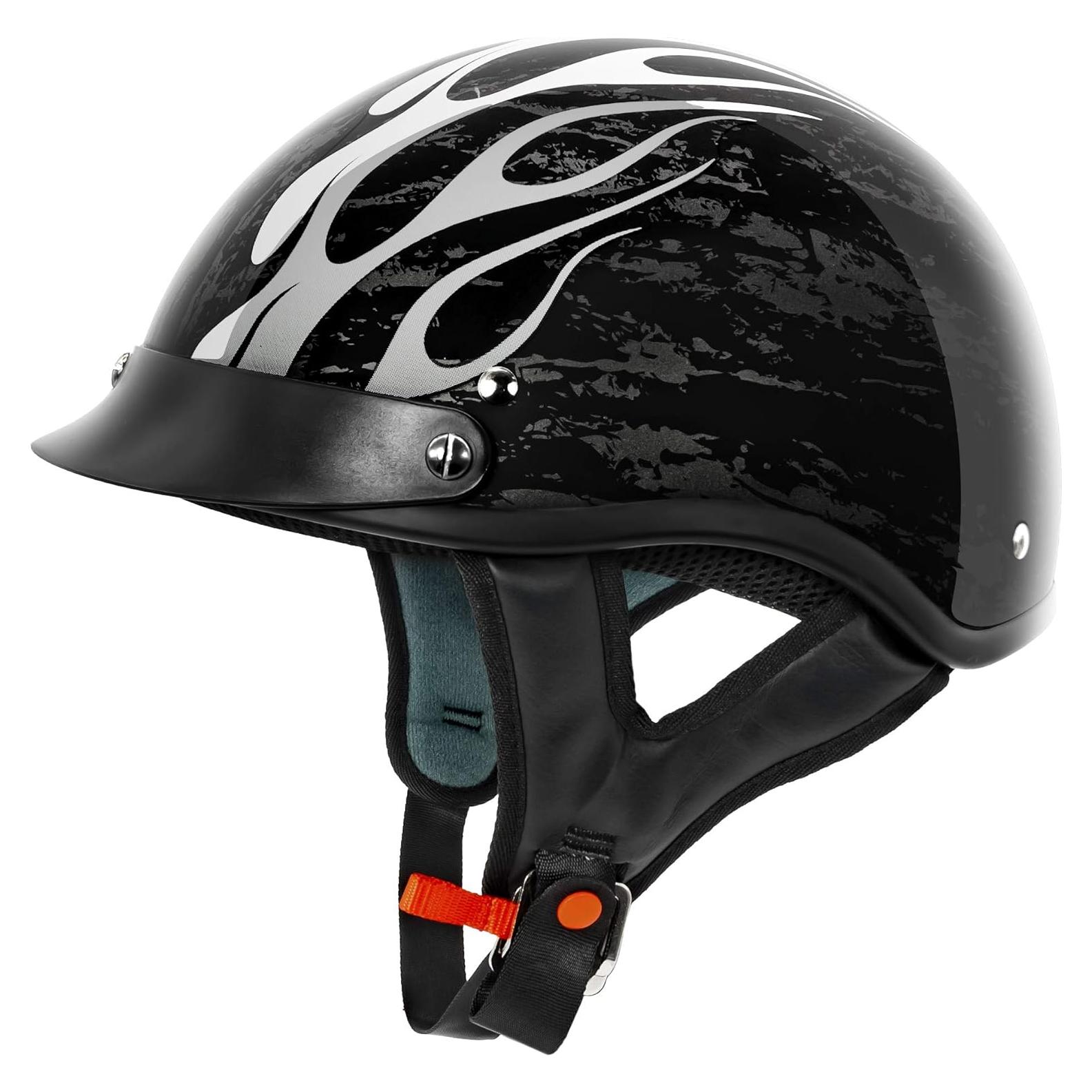Casco Motocicleta VCAN V5 Negro Brillante X-Pequeño