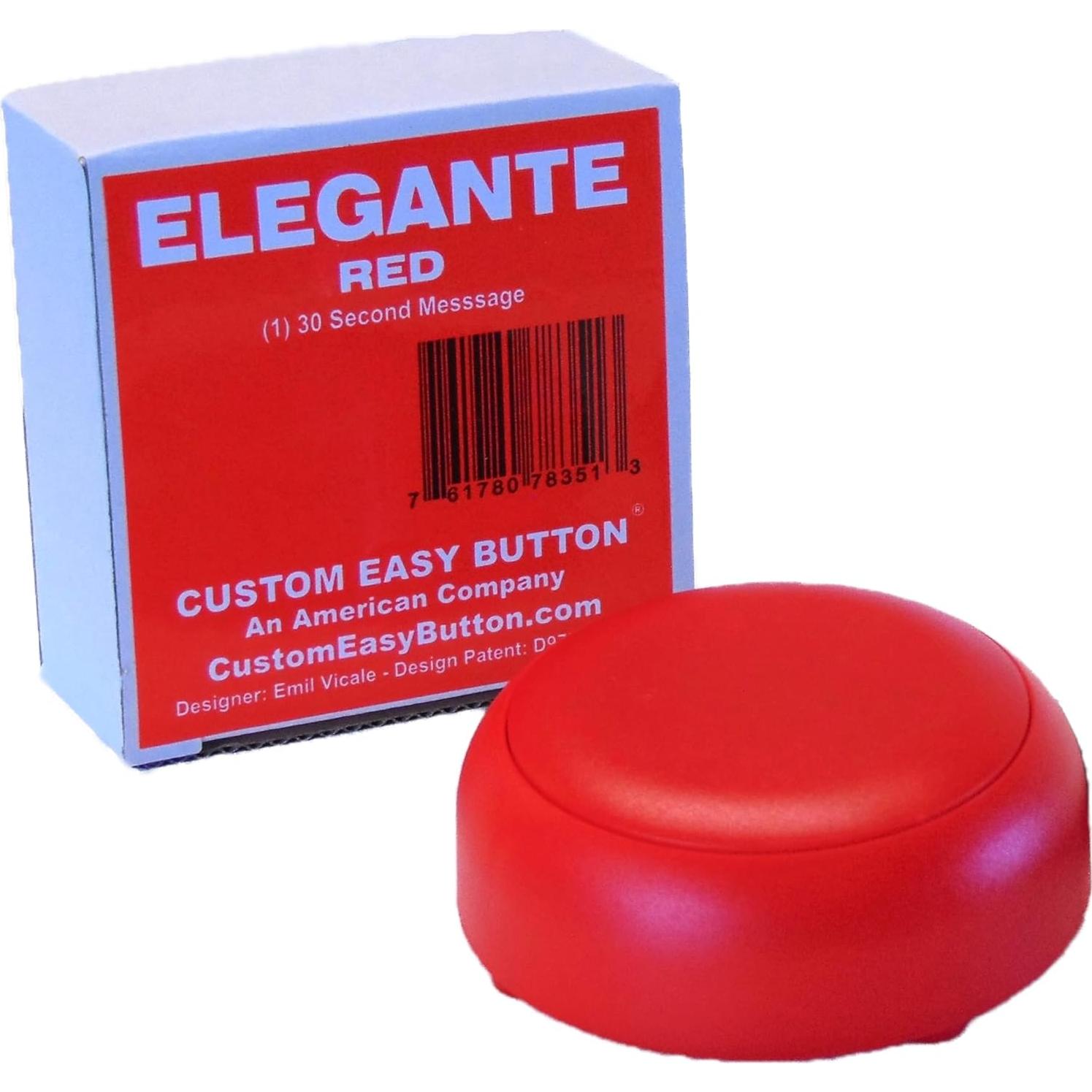 Botón Grabable Elegante Vicale Rojo 30 Segundos