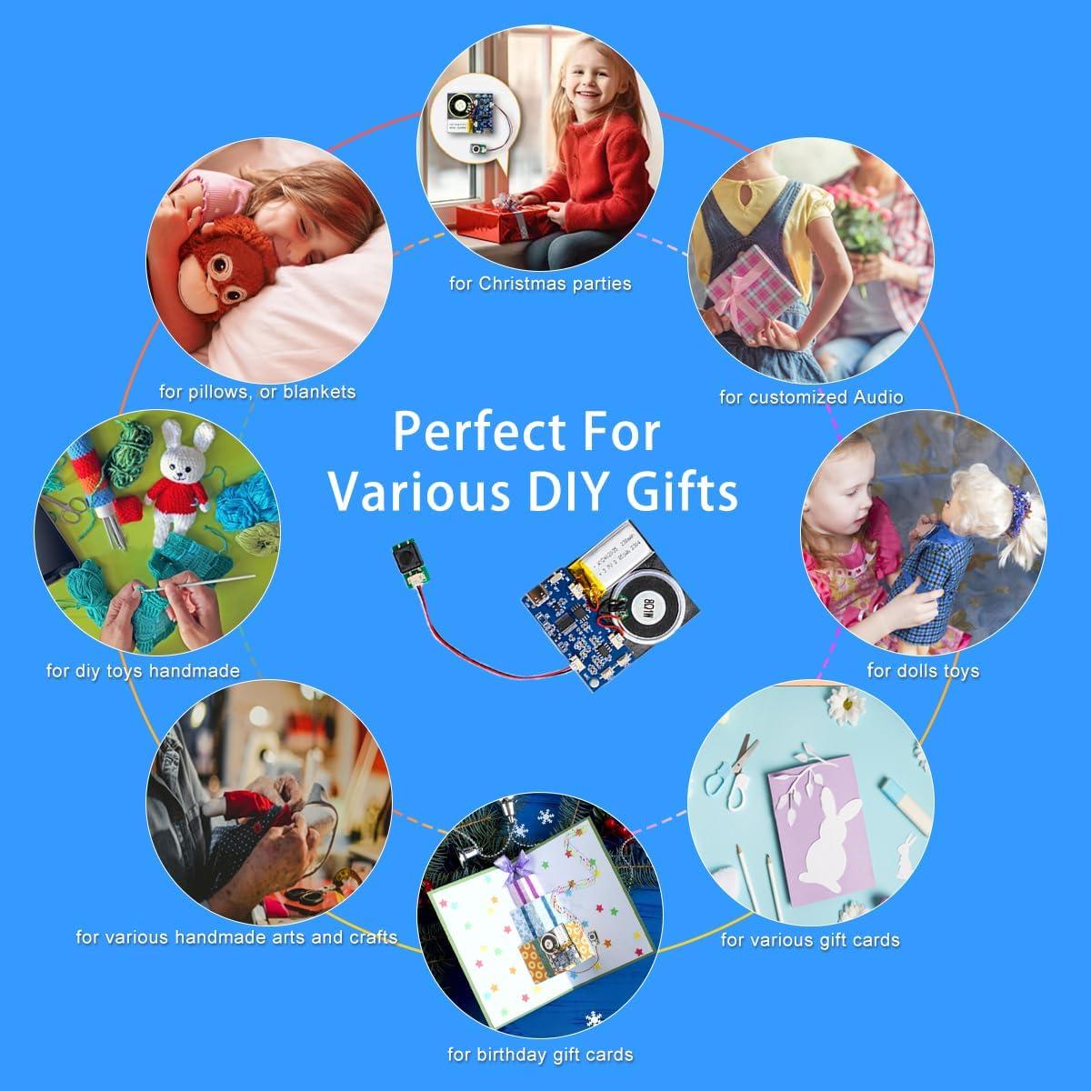 Módulo de Sonido XLW JR1653 - Grabación 16 Minutos, 16MB, USB-C, Azul 2Pack