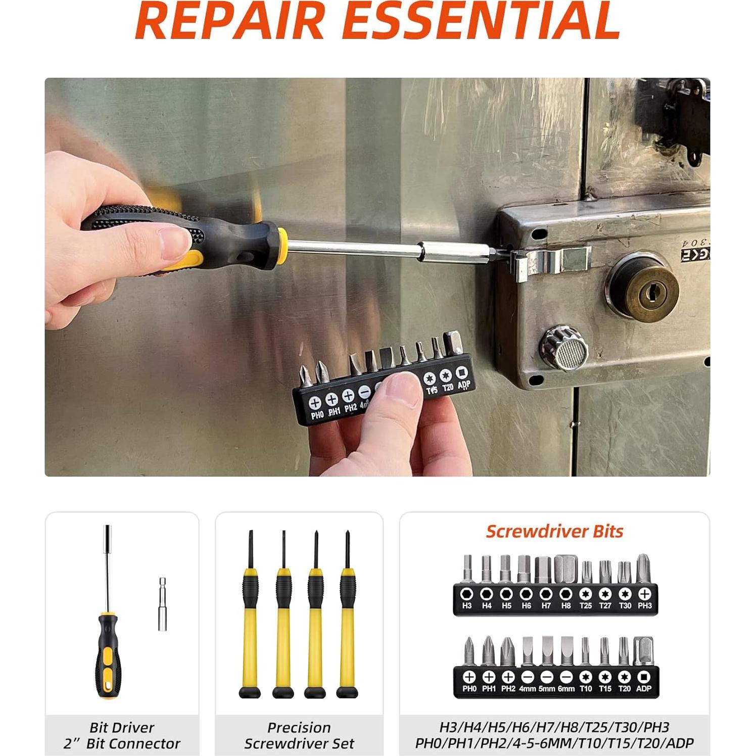 Juego de Herramientas 40 Piezas DIFFLIFE con Caja de Almacenamiento