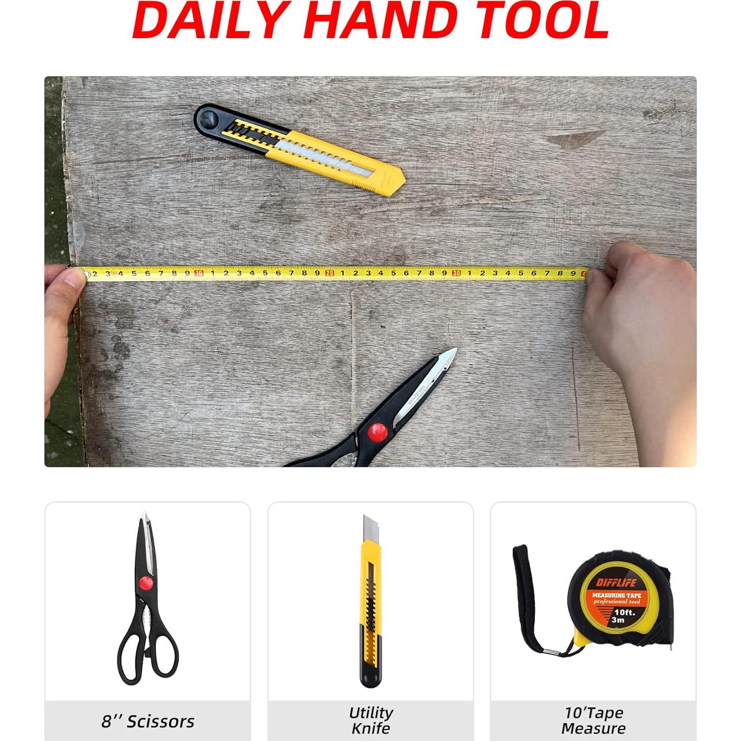 Juego de Herramientas 40 Piezas DIFFLIFE con Caja de Almacenamiento