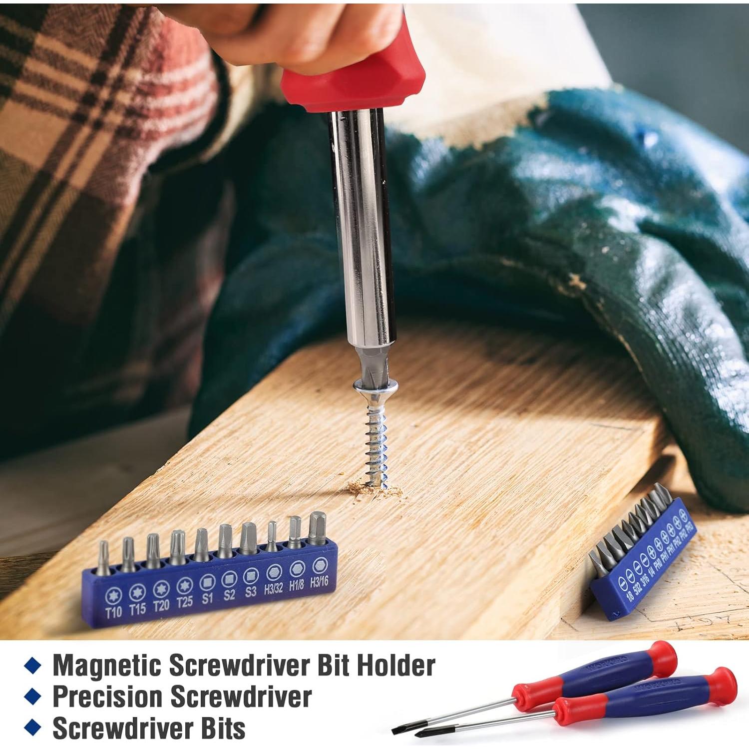 Set de Herramientas Workpro 35 Piezas con Caja de Almacenamiento