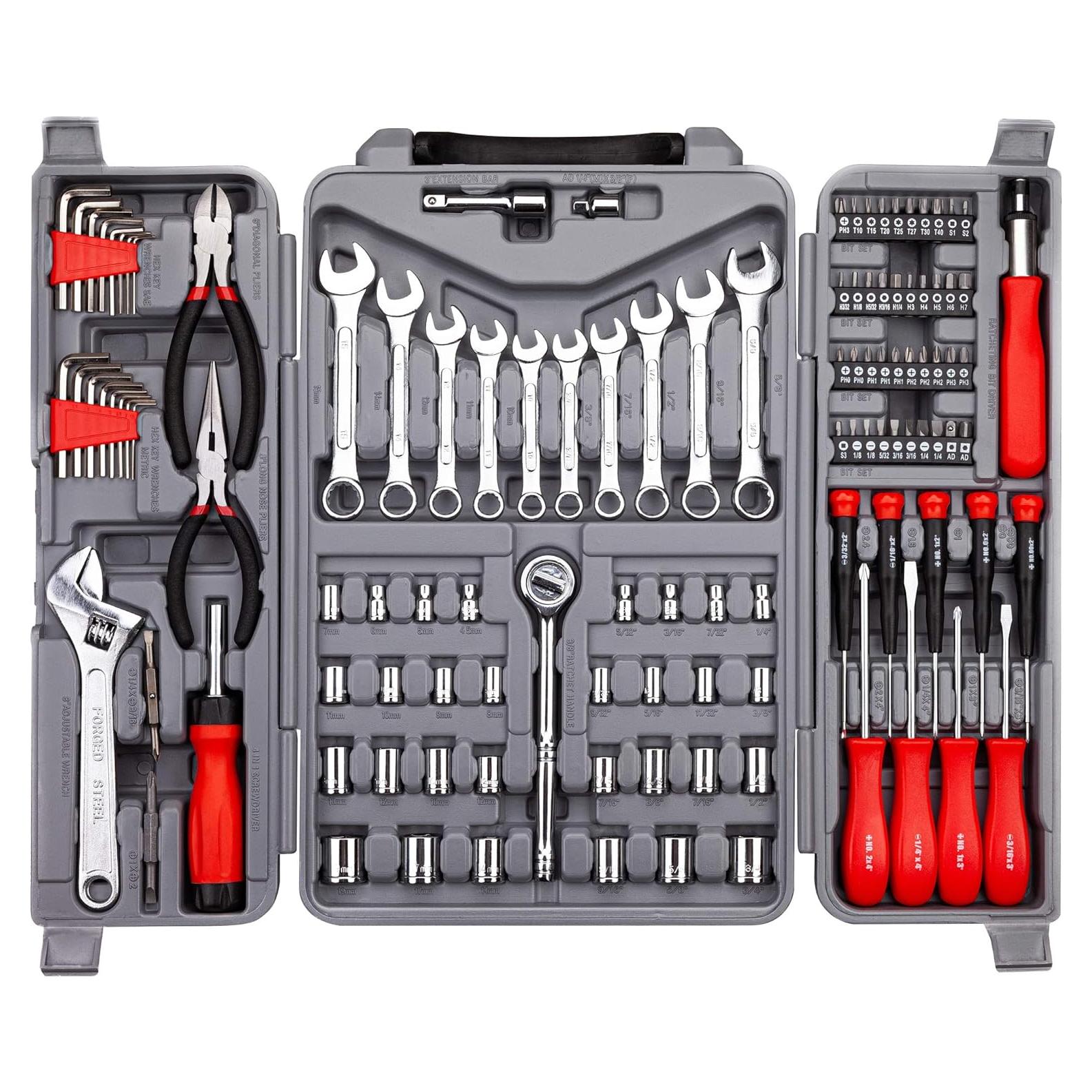 Juego de Llaves de Vaso 123 Piezas CARTMAN con Caja de Almacenamiento