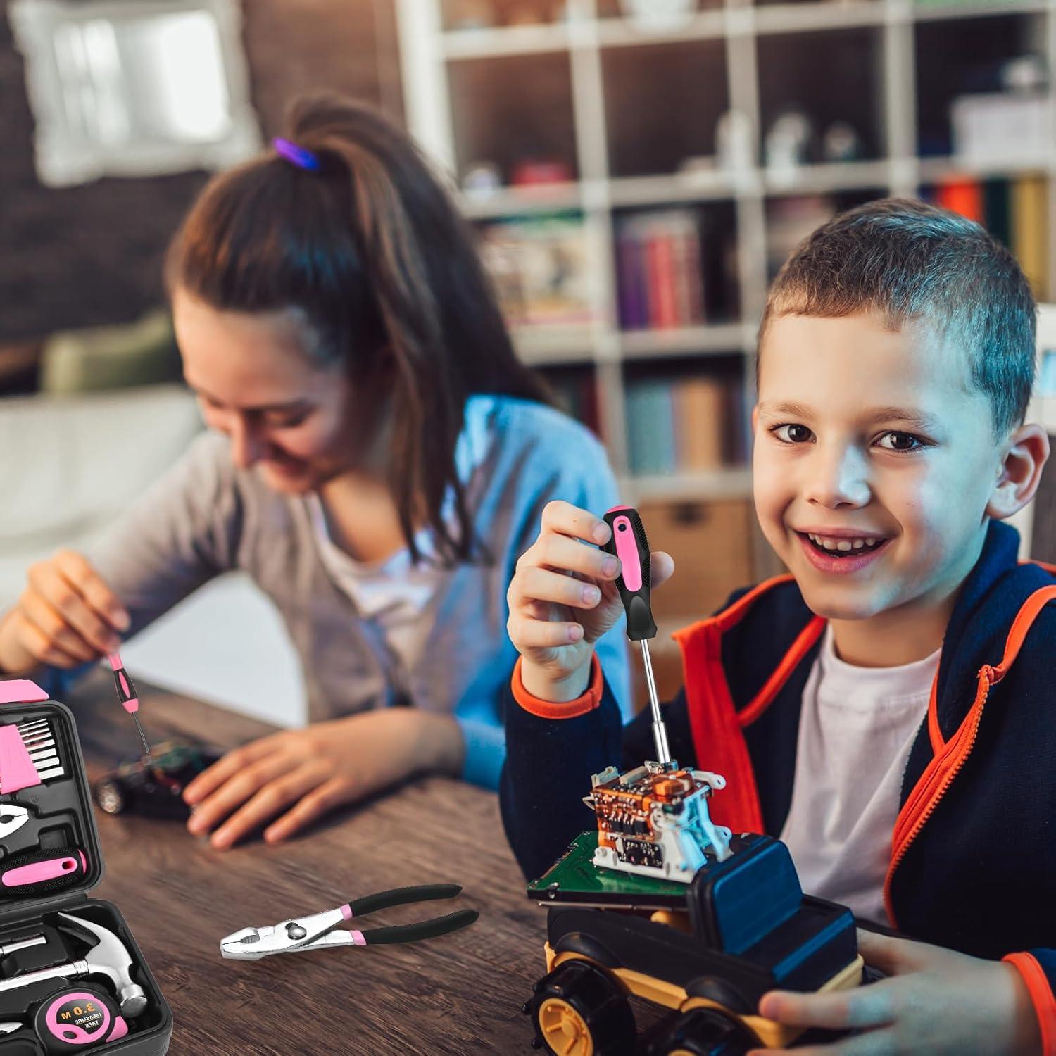 Kit de herramientas HANGYING 39 piezas rosa para el hogar