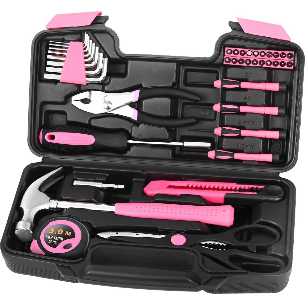 Kit de herramientas HANGYING 39 piezas rosa para el hogar
