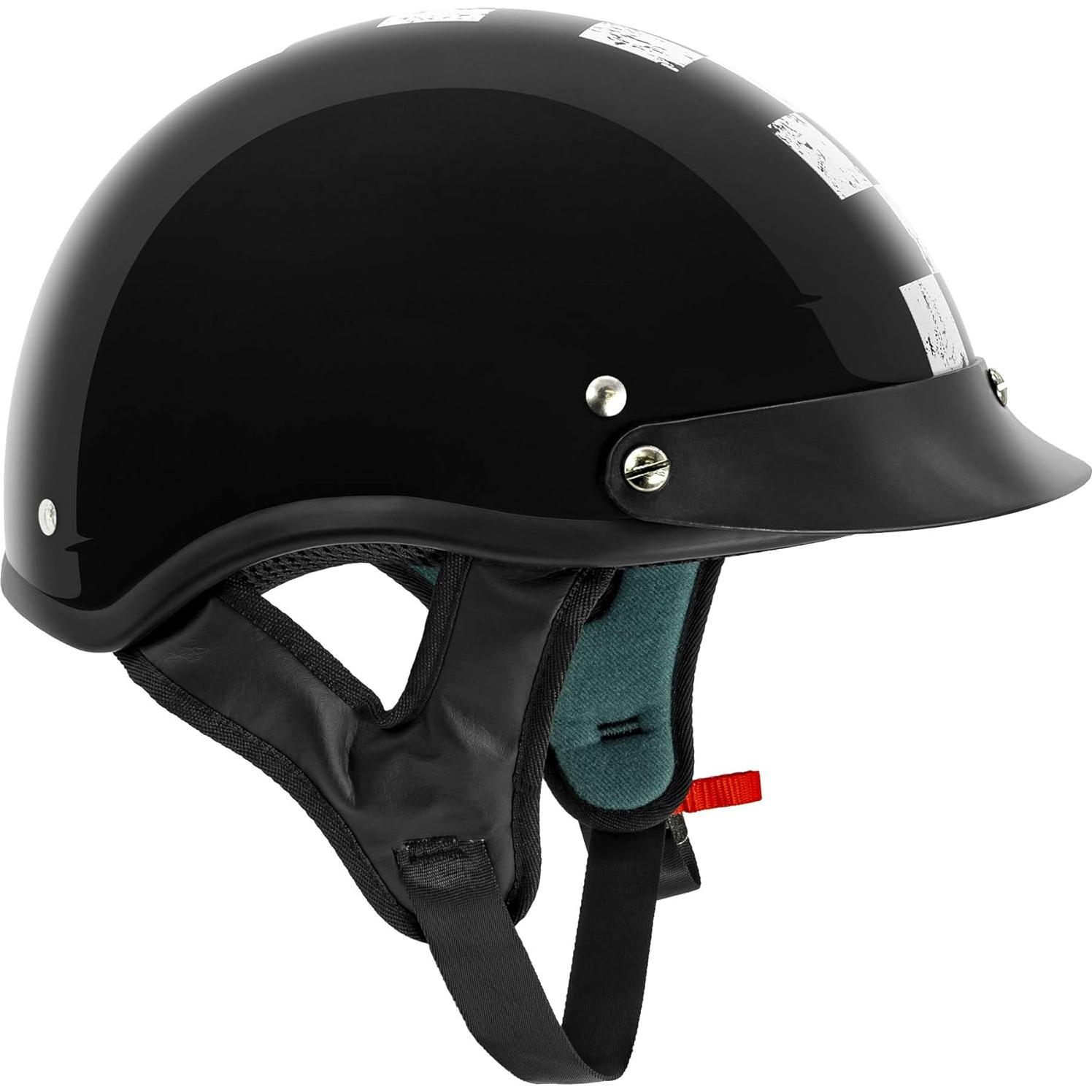 Casco de Motocicleta VCAN V5 Negro Brillante XL