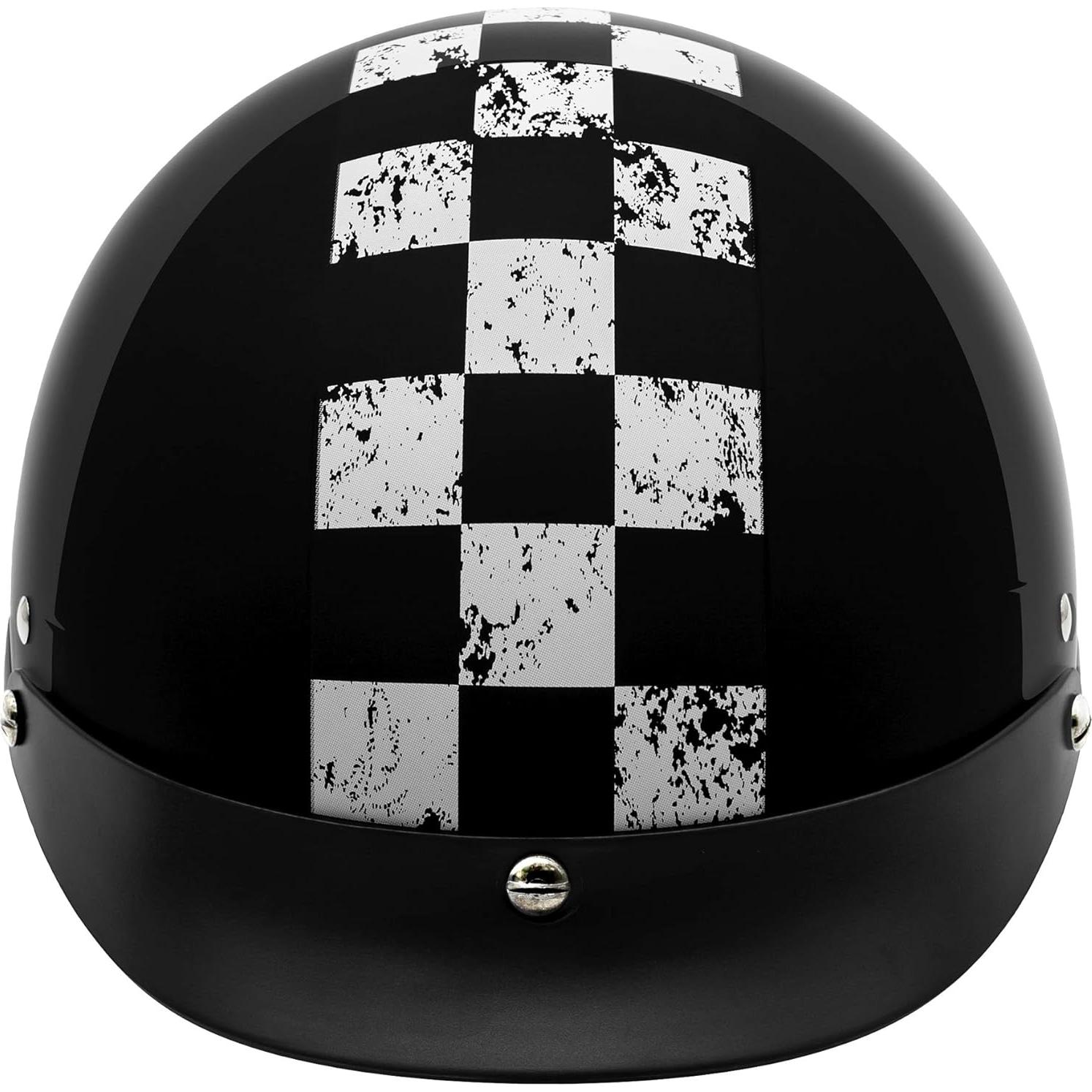 Casco de Motocicleta VCAN V5 Negro Brillante XL