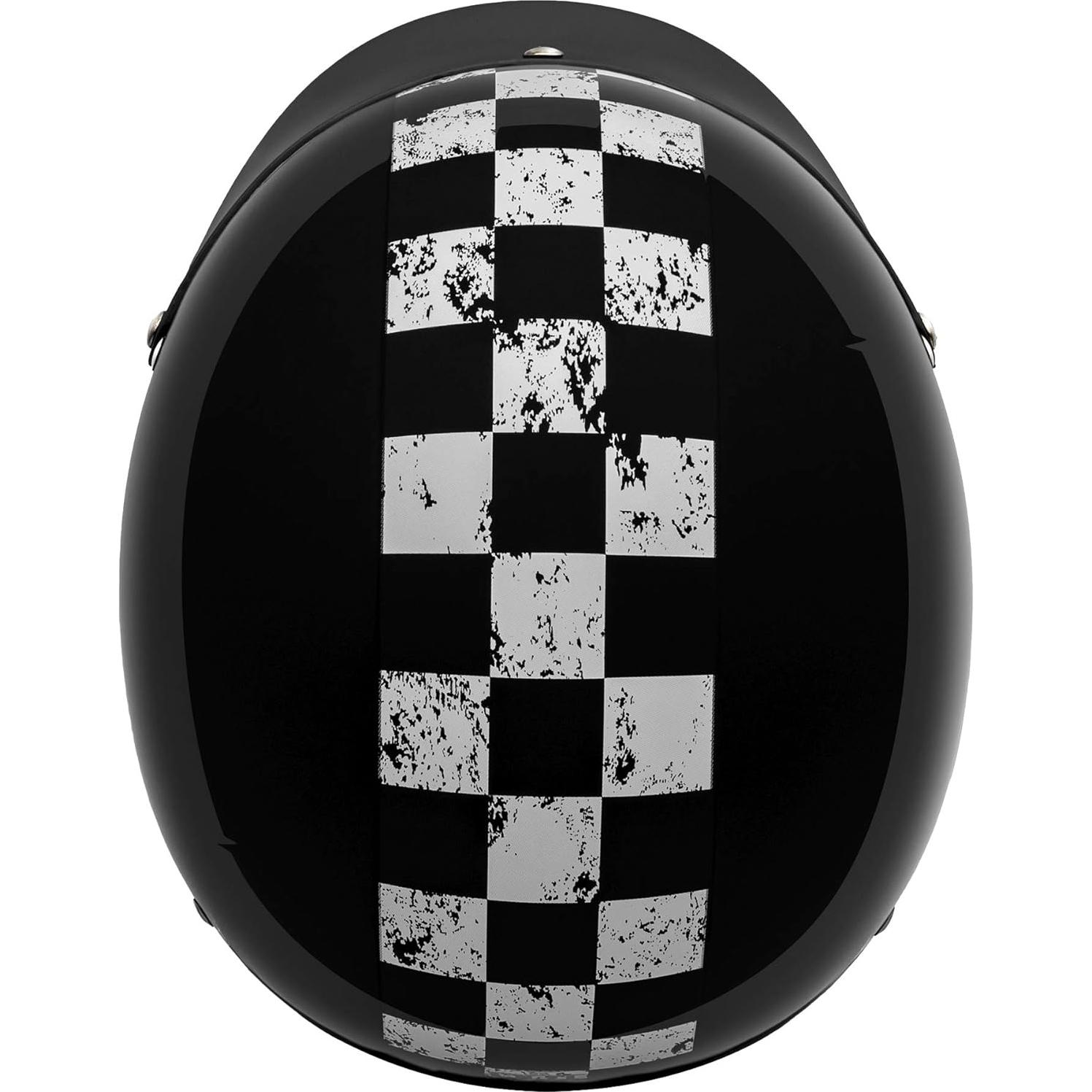 Casco de Motocicleta VCAN V5 Negro Brillante XL