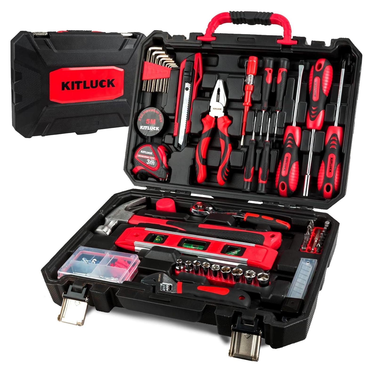 Kit de Herramientas Manuales 138 Piezas KITLUCK para Hogar y Auto