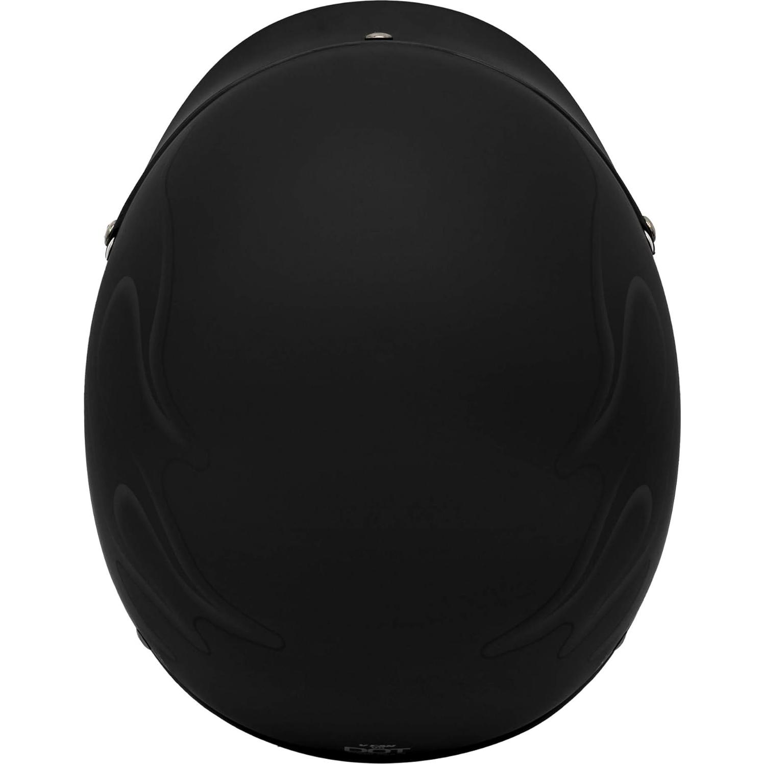 Casco VCAN V5 Cruiser Half Face Negro Llama