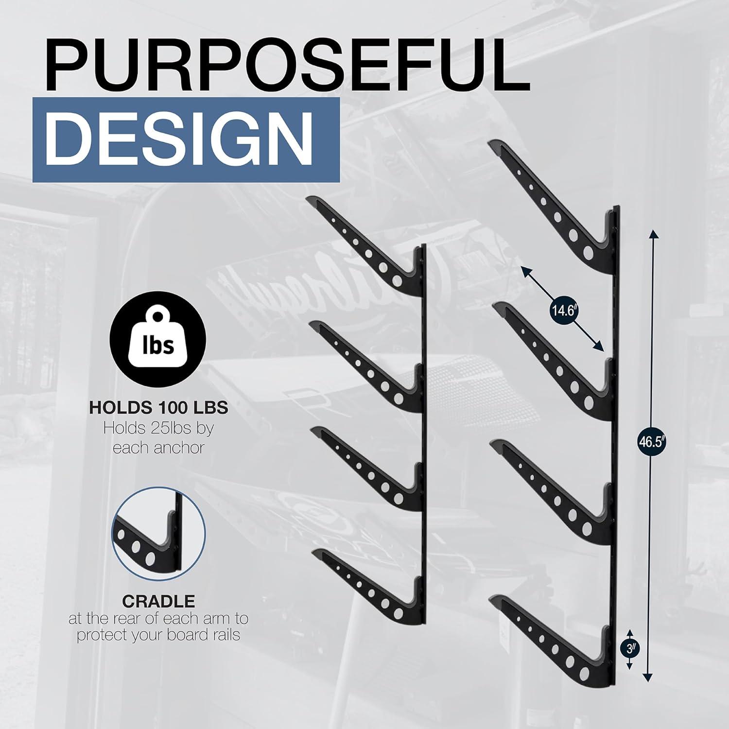 Soporte de Almacenamiento Ajustable StoreYourBoard XSR para 4 Wakeboards